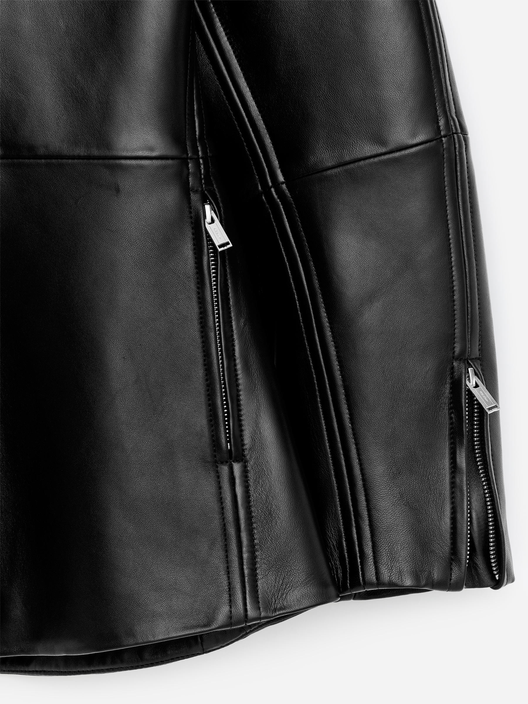 Vorgeformte Lederjacke - Schwarz - Slim Fit - Women - StillMedia/DescriptiveDetail - 1