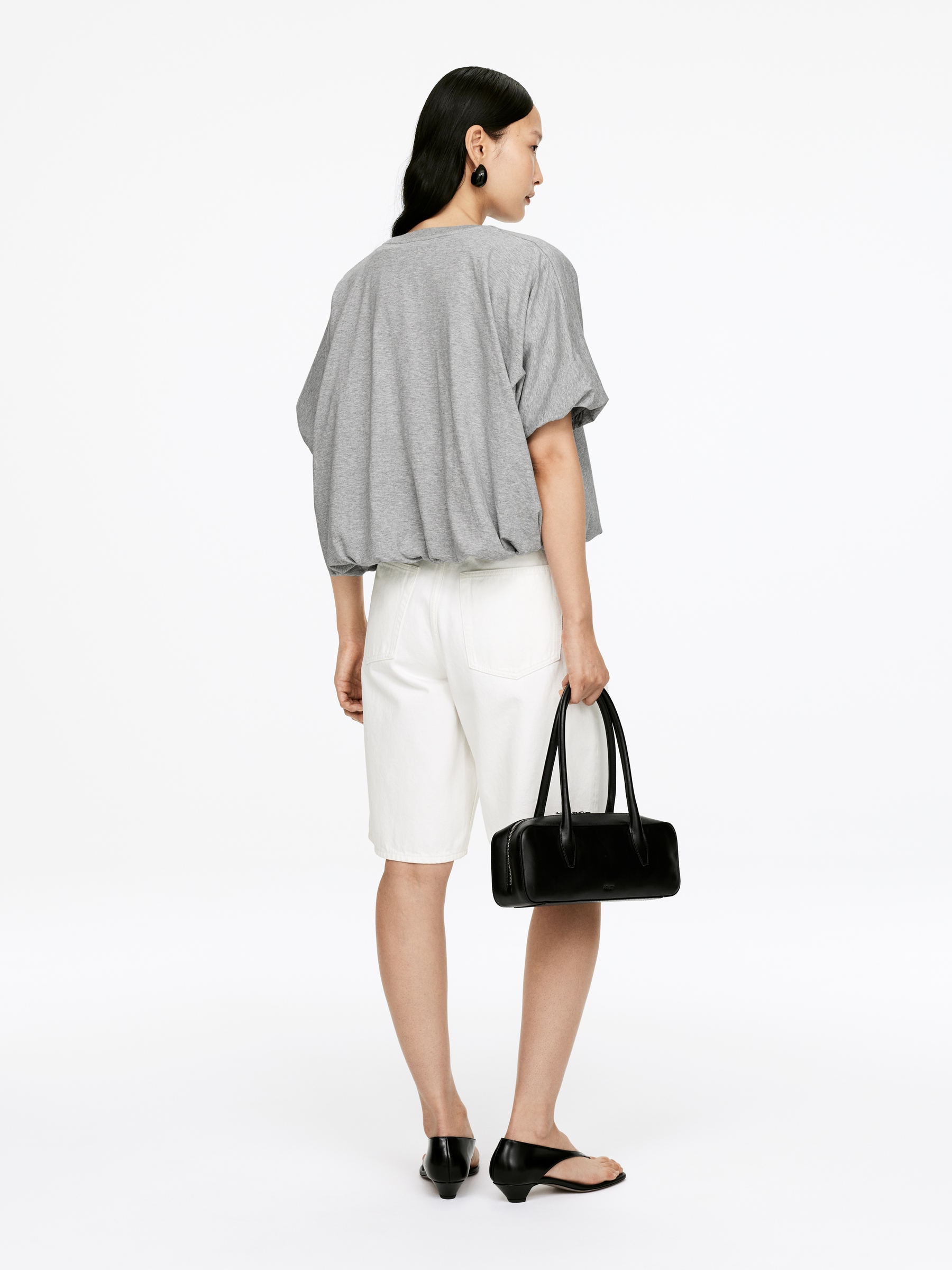 T-shirt à ourlets bouffants - gris - Regular fit - Femme - StillMedia/Lookbook - 4