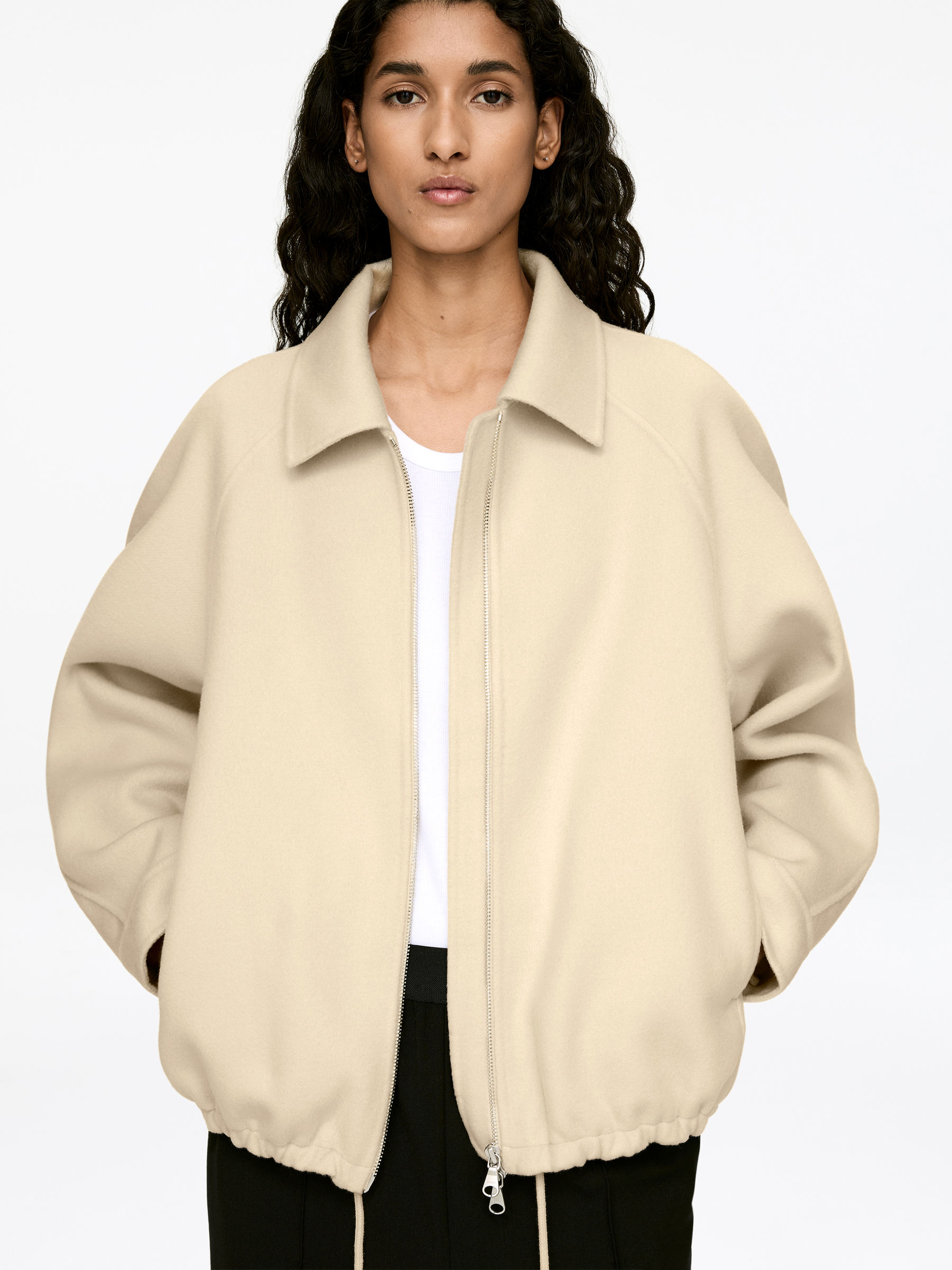 Wool-Blend Doublé Jacket - Beige - Loose fit - Women - StillMedia/Lookbook - 6