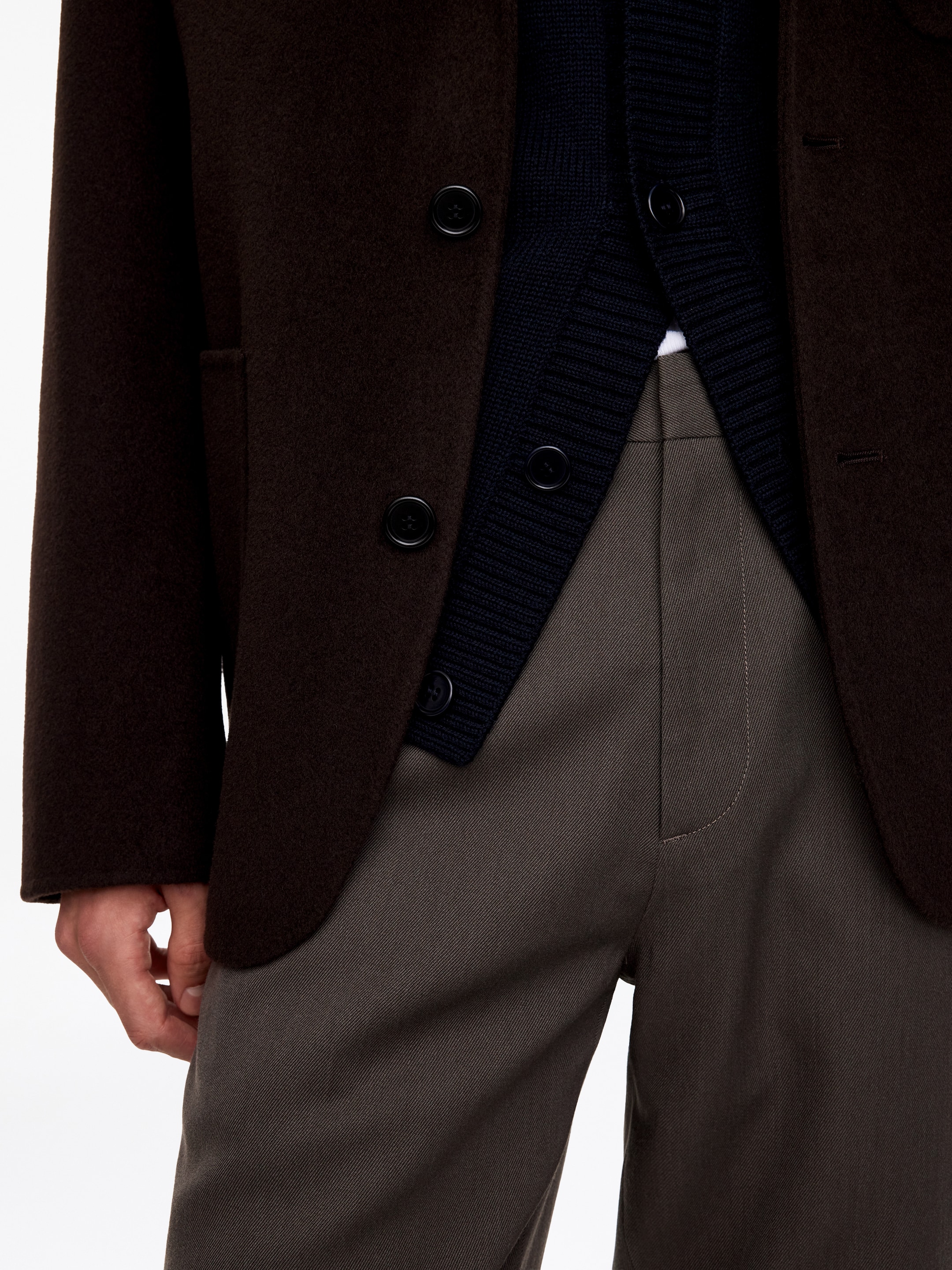 Hose aus Wolle und Baumwolle - Dunkles Graubraun - Regular Fit - men - StillMedia/Lookbook - 9