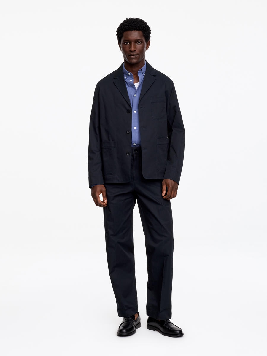 ARKET Men's  Cotton Twill Blazer Blue,  size 46