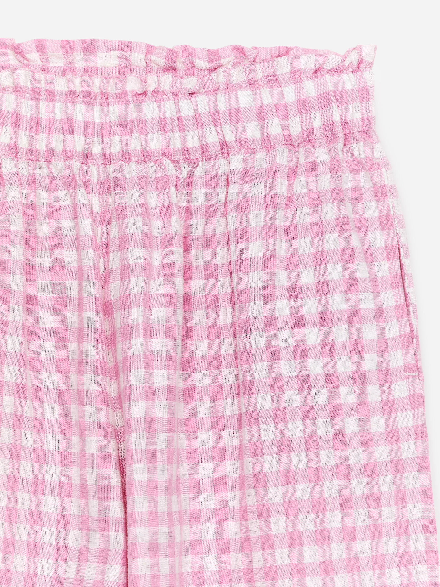 Relaxed Cotton-Linen Trousers - Pink/White - Relaxed fit - Children - StillMedia/DescriptiveDetail - 2