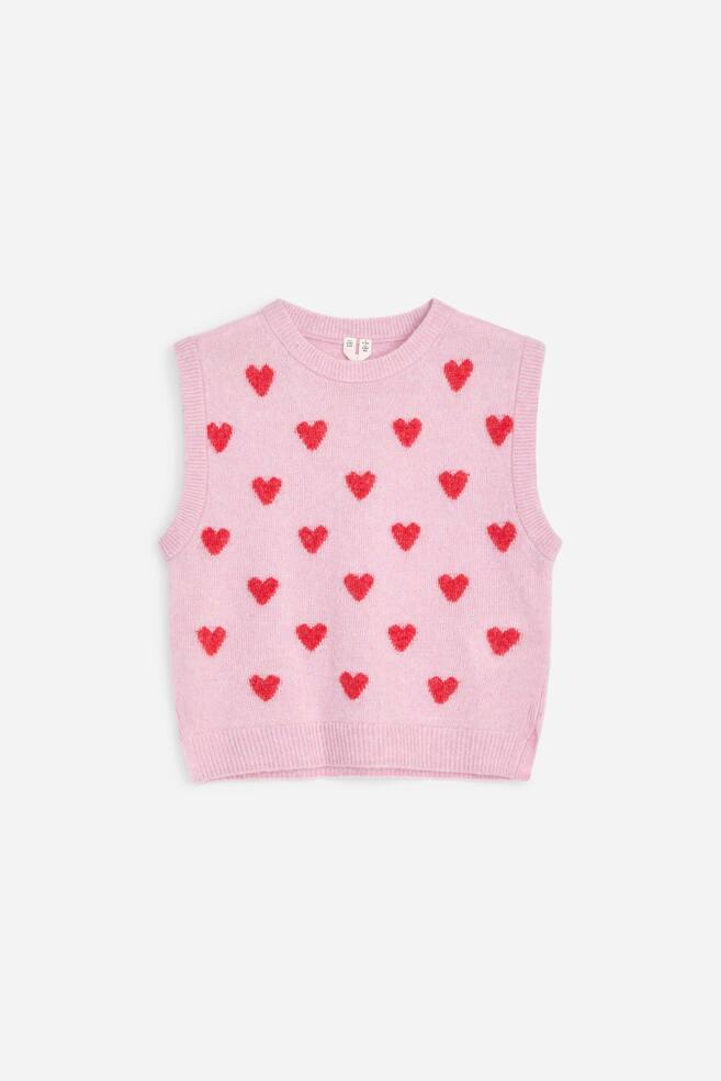 Spencer van een wolmix - Roze/rood - 1