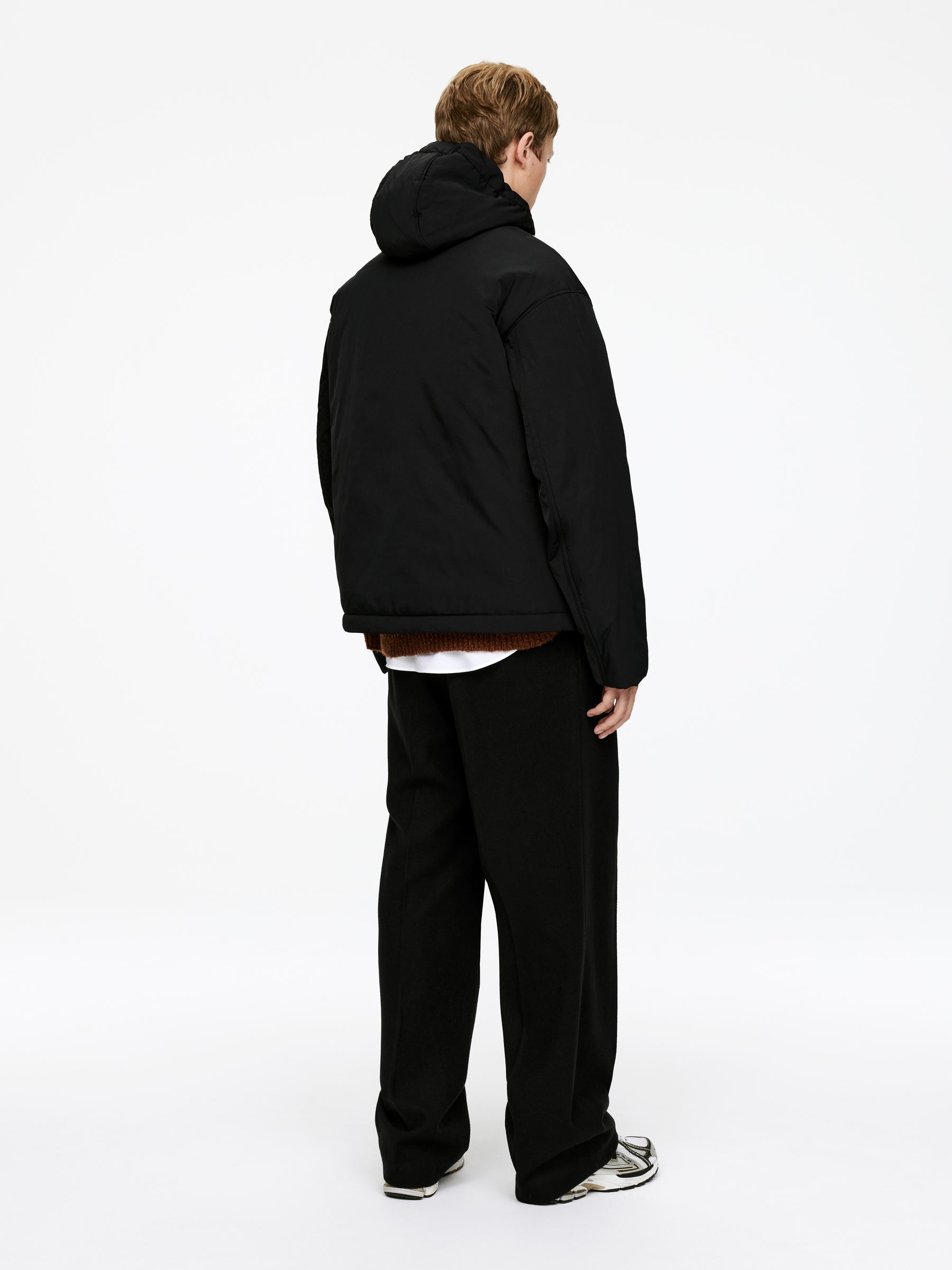 Padded Windbreaker Jacket - Black - Regular fit - Men - StillMedia/Lookbook - 4