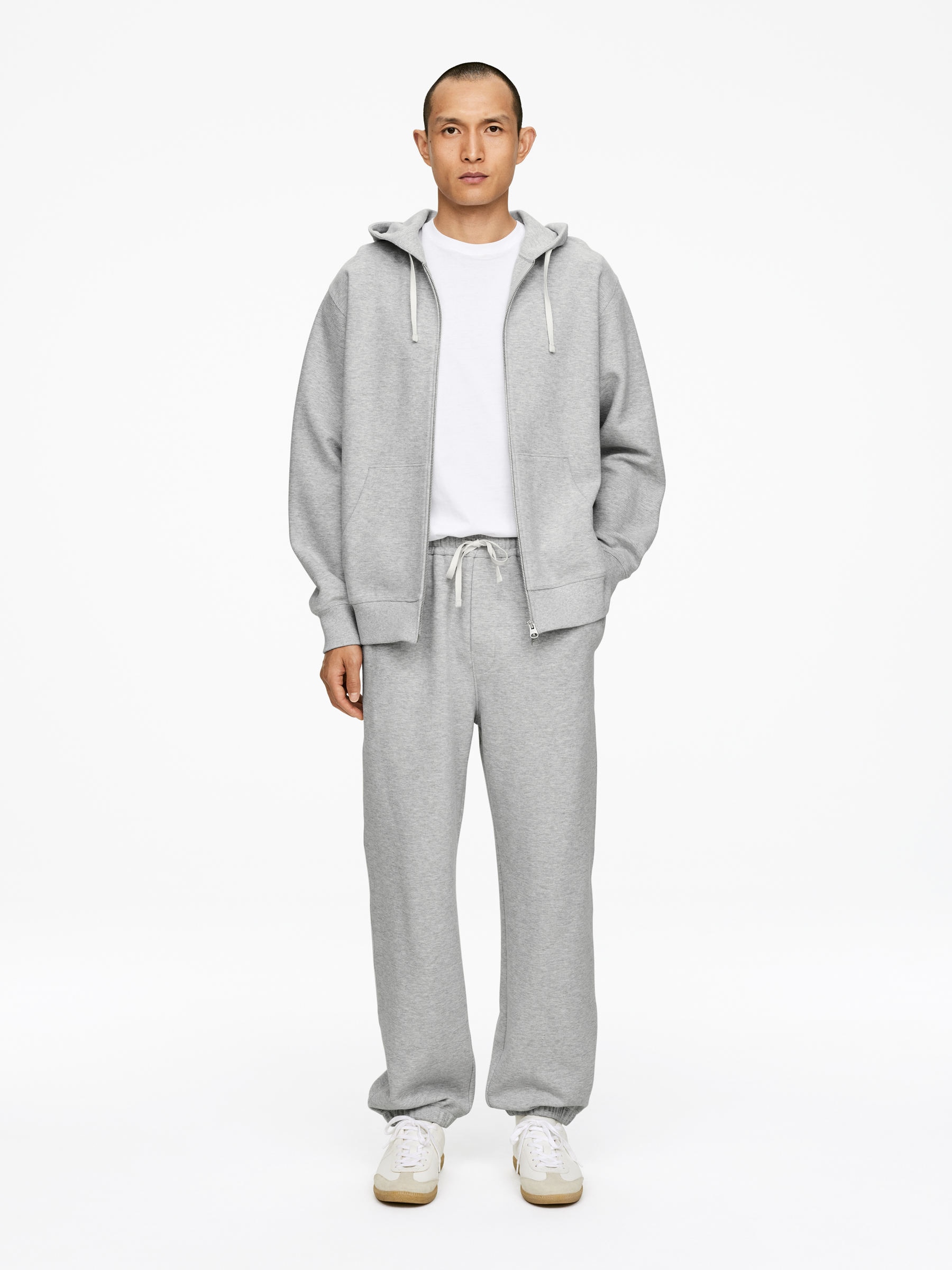 Textured Sweatpants-#AAAAAA-16508