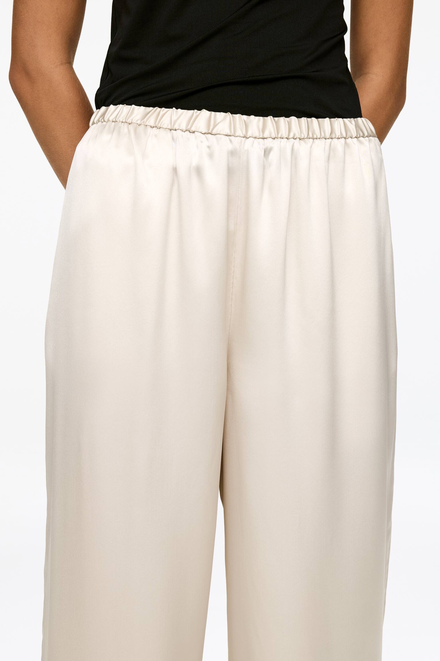 Zijden broek - Lichtbeige - 4