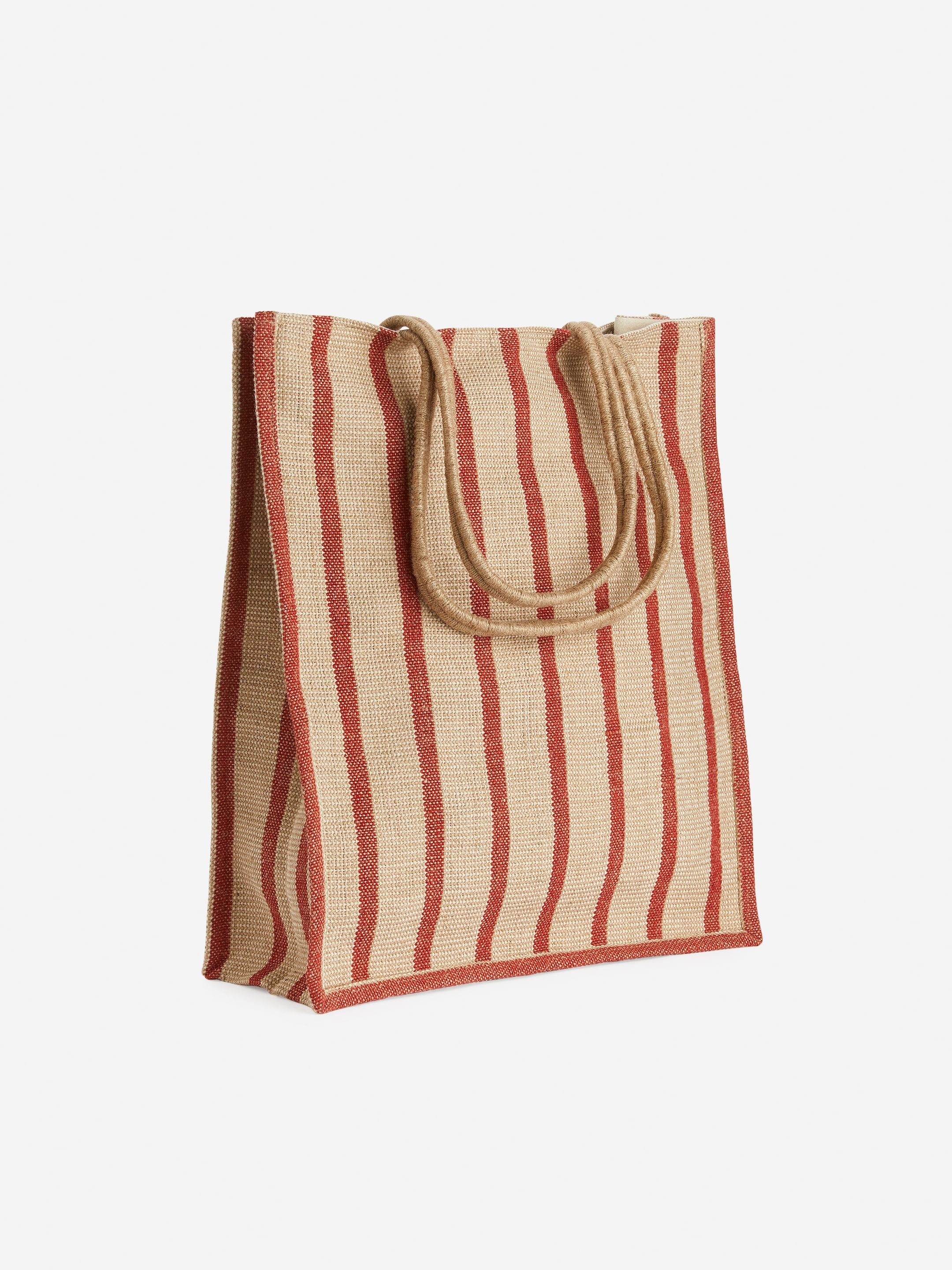 Größeres Bild anzeigen: Tragetasche aus Jute - Rot/Beige - Home All | H&M AT 1