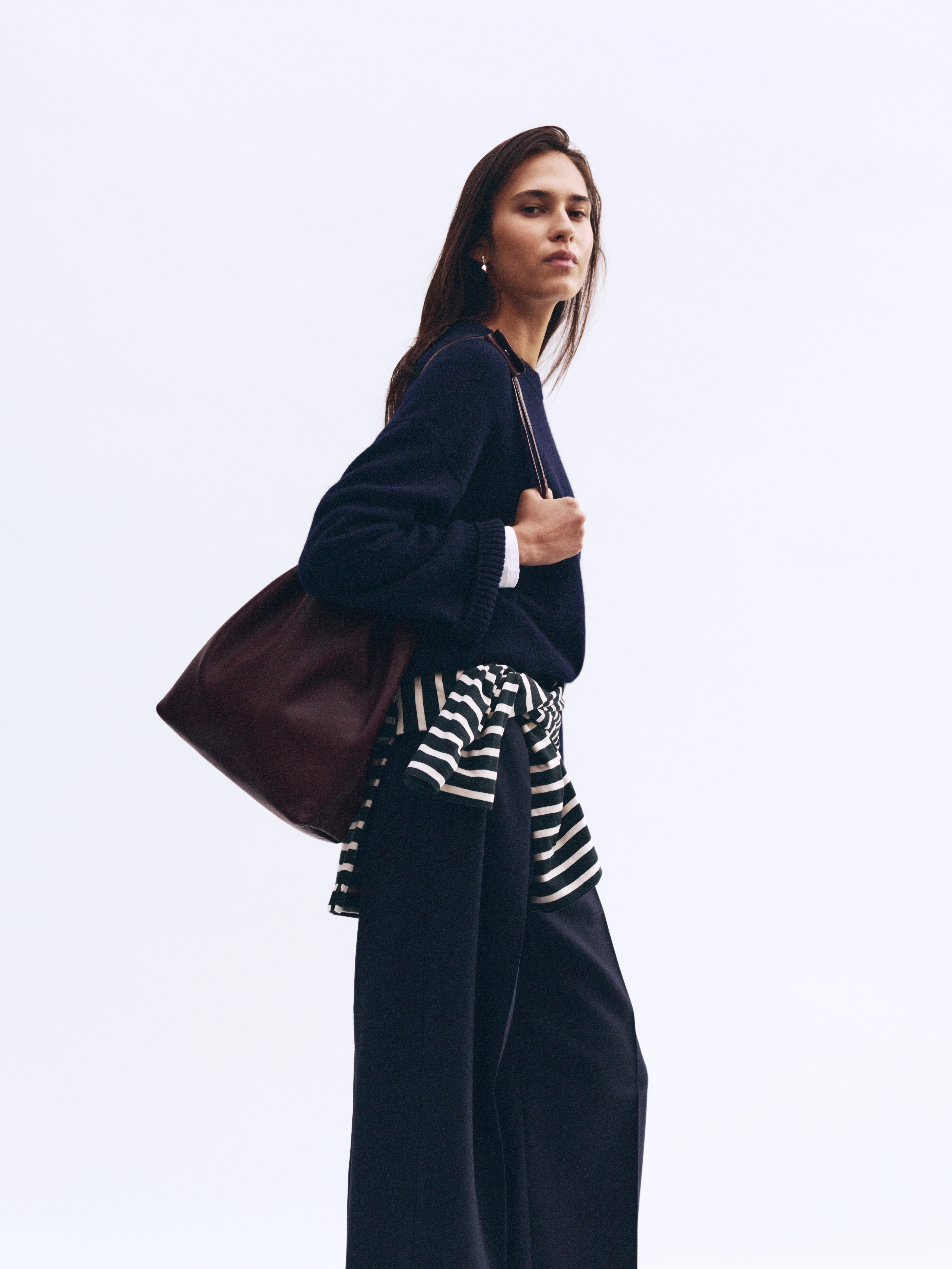 Striped Boat-Neck Top – Black – ARKET NO