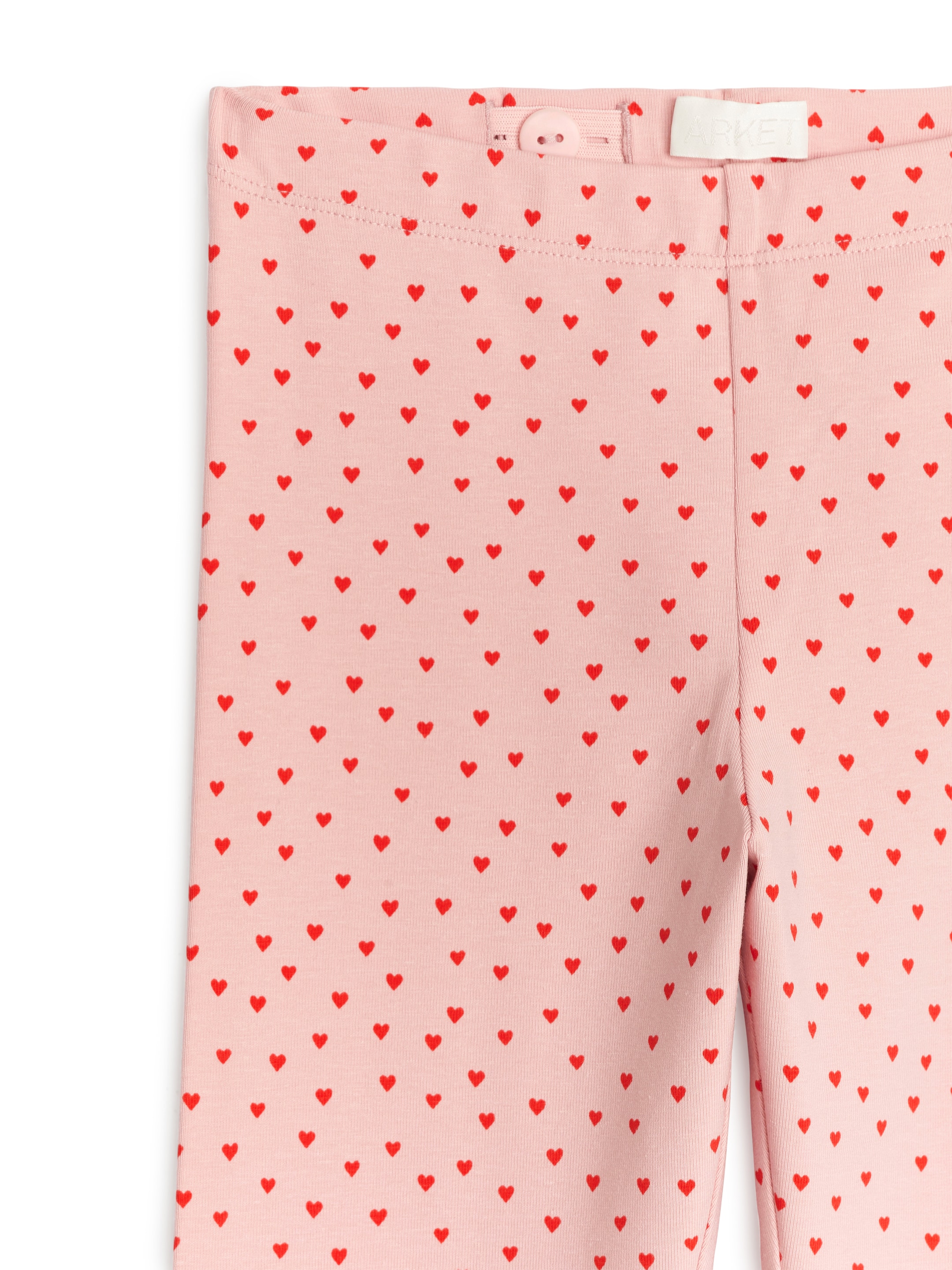 Jersey Leggings - Pink/Red Hearts - Slim fit - Children - StillMedia/DescriptiveDetail - 1