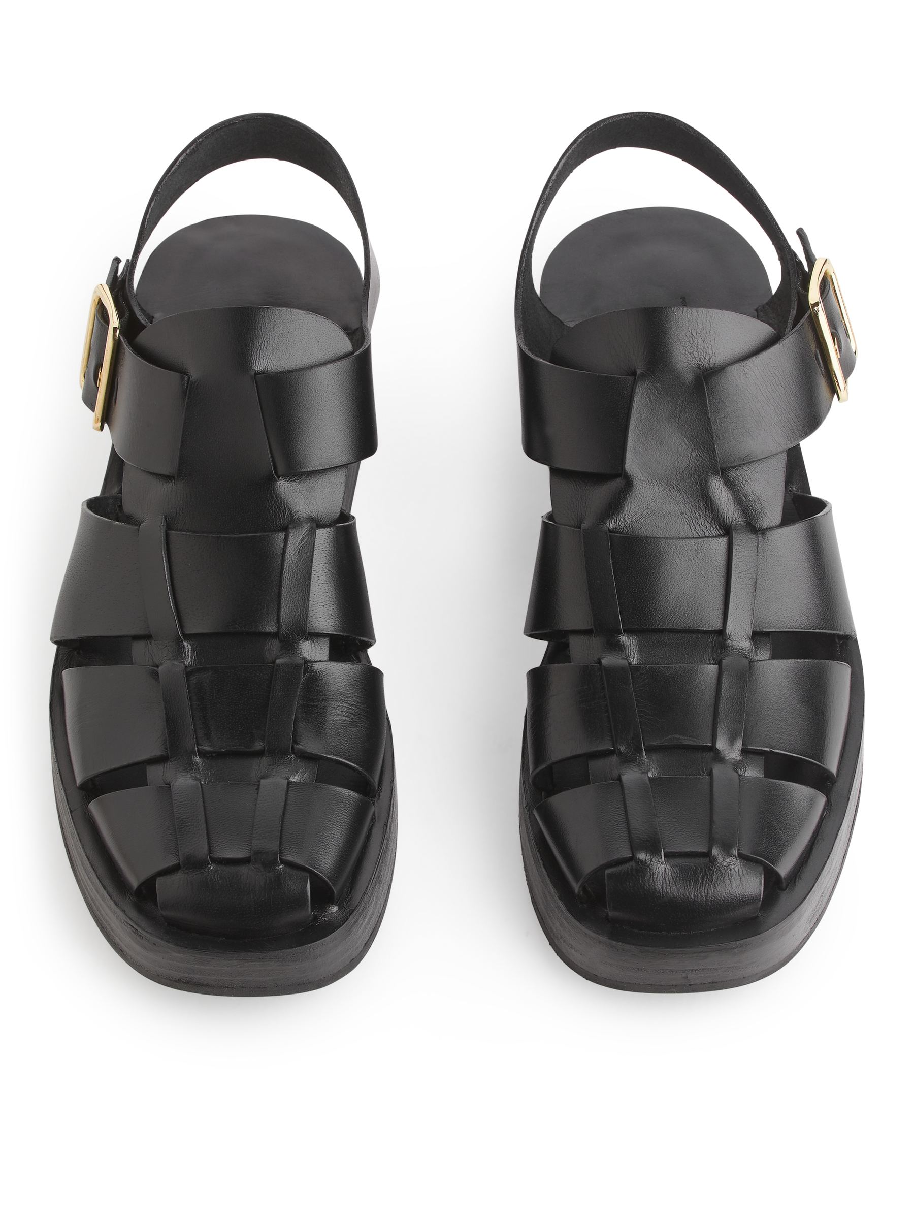 Cage Leather Sandals - Black - Women - StillMedia/DescriptiveStillLife - 5