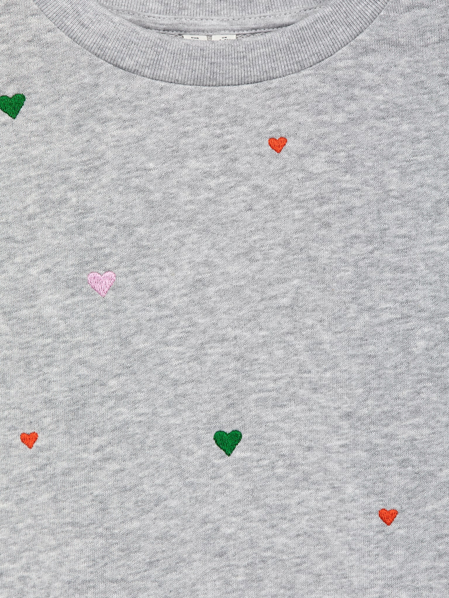 Sweat brodé - Gris chiné/Beige/Fleurs - 2