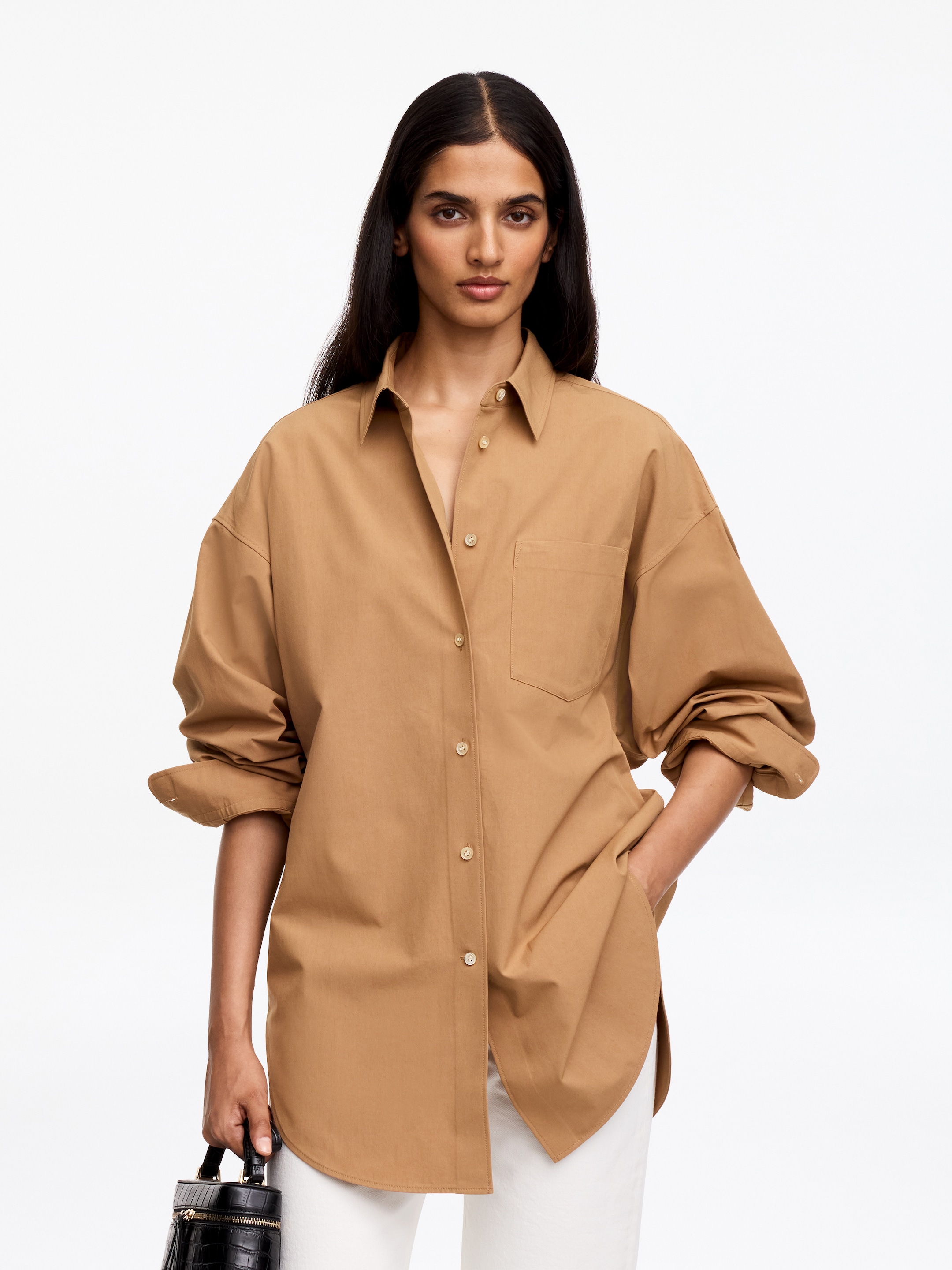 Batwing-Sleeve Shirt-Beige-19802
