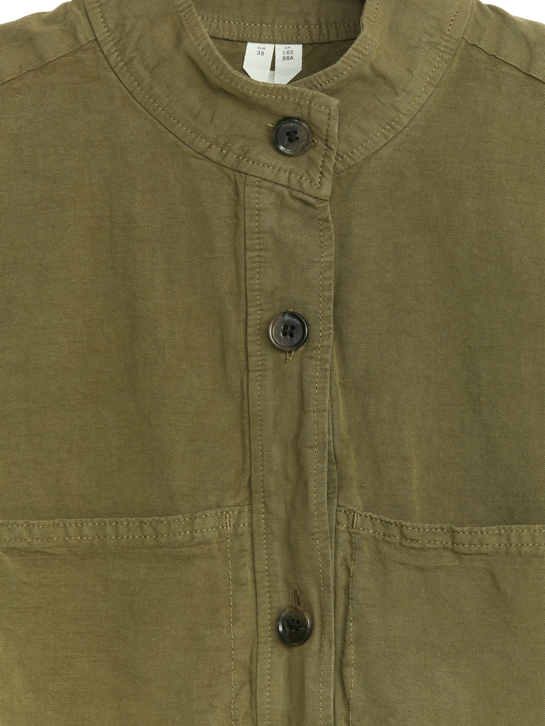Overshirt aus Baumwolle und Leinen - Khaki - Relaxed Fit - Damen - StillMedia/DescriptiveDetail - 2