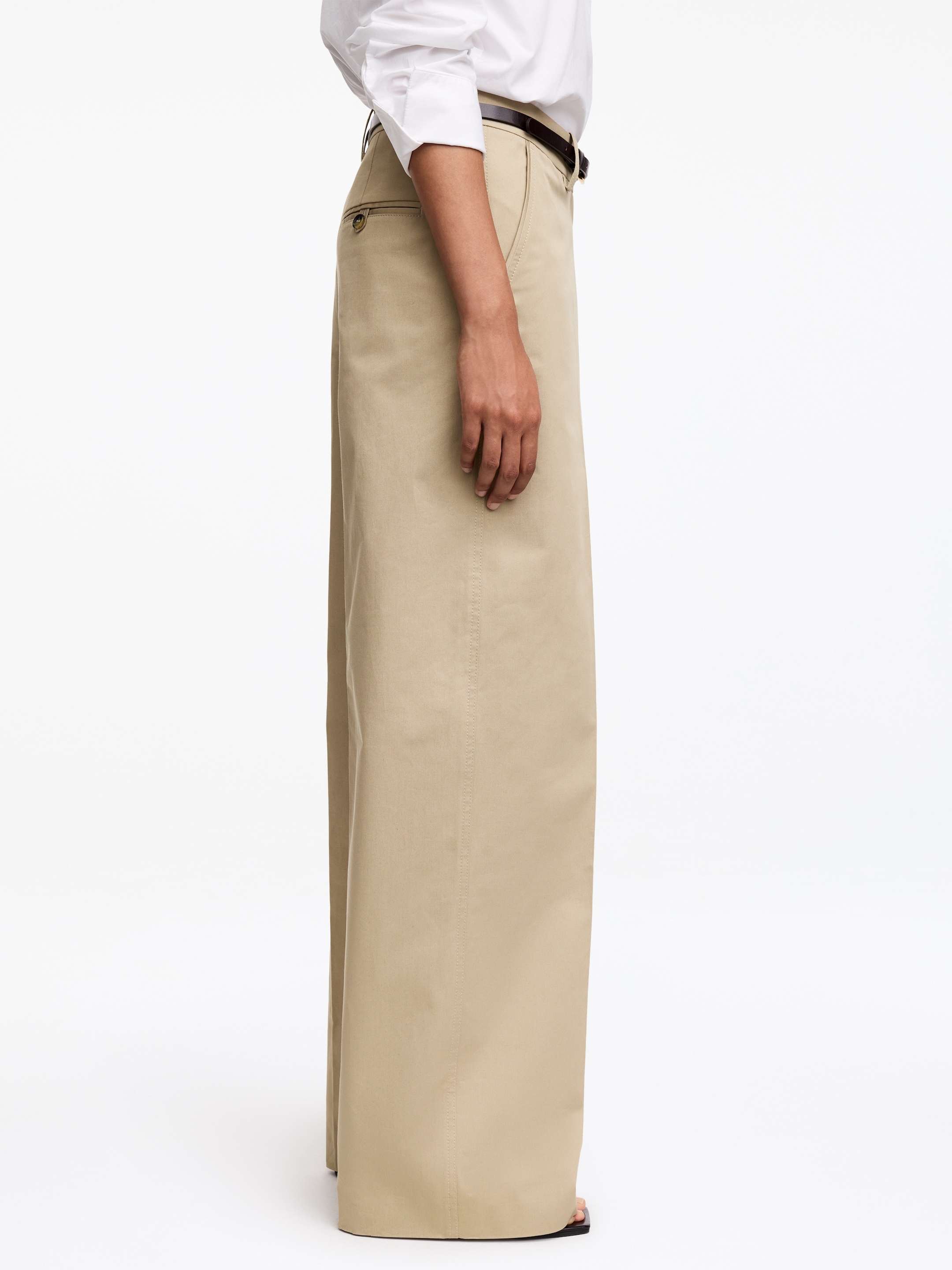 Chino a vita bassa - Beige - Regular fit - Women - StillMedia/Lookbook - 3