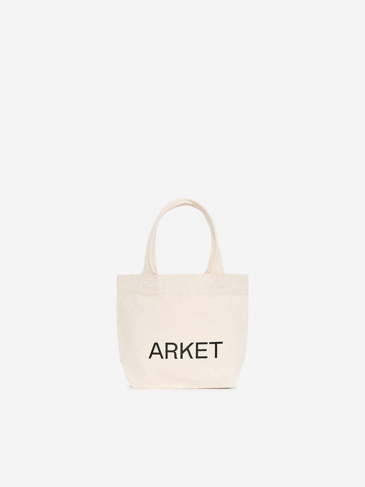 ARKET Canvas Mini Tote - Off White/Black - 7