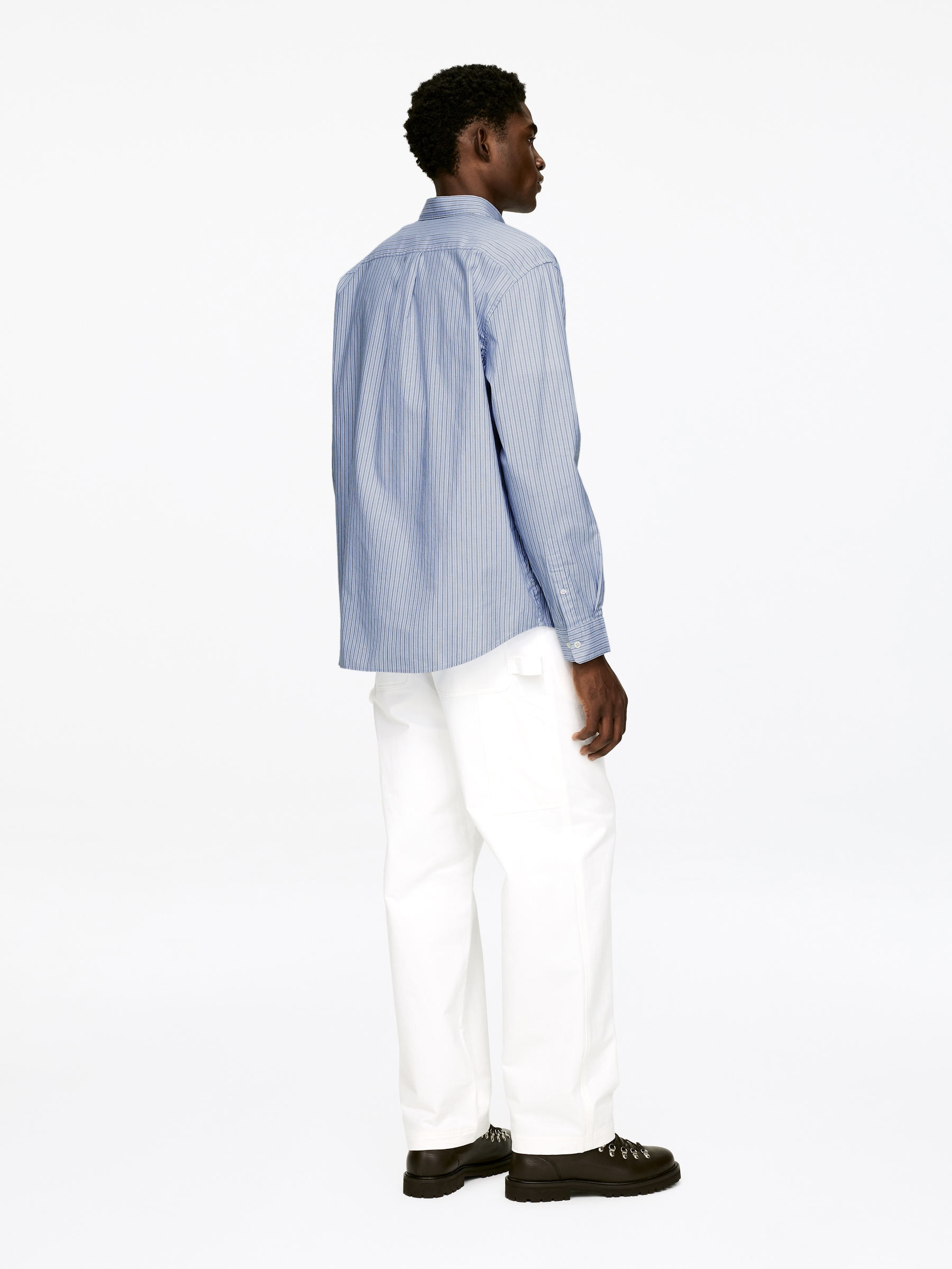 Relaxed Button-Down Shirt - Blue/Striped - Relaxed fit - Men - StillMedia/Lookbook - 7