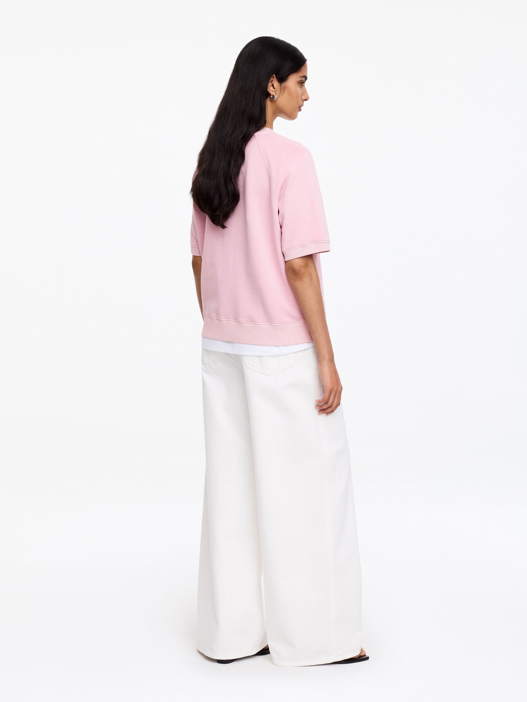 French Terry Sweatshirt - Pink - Regular fit - Women - StillMedia/Lookbook - 3