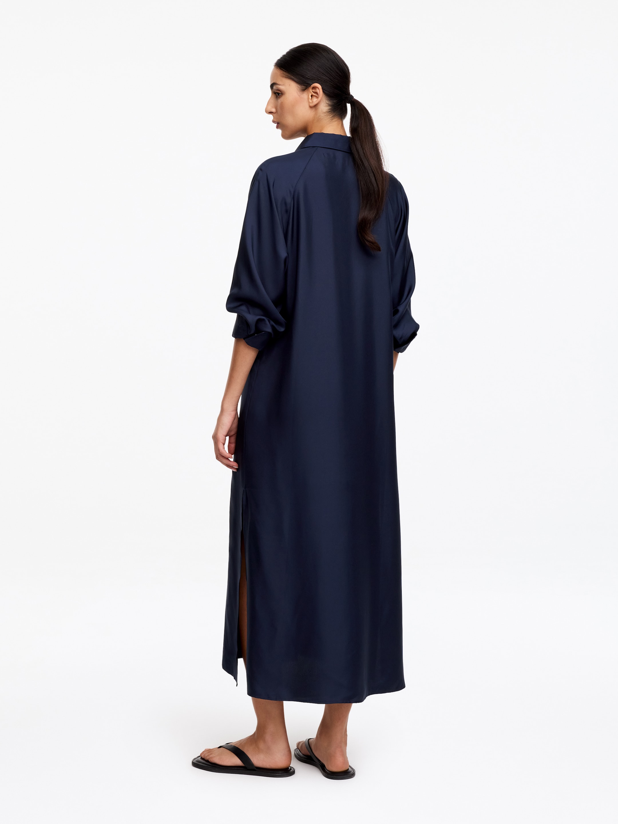 Hemdkleid aus Seidentwill - Blau - Regular Fit - Damen - StillMedia/Lookbook - 5