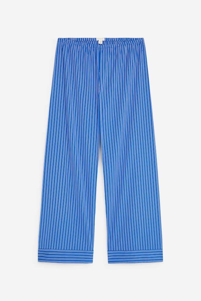 Cotton poplin pyjama trousers - Blue - 1