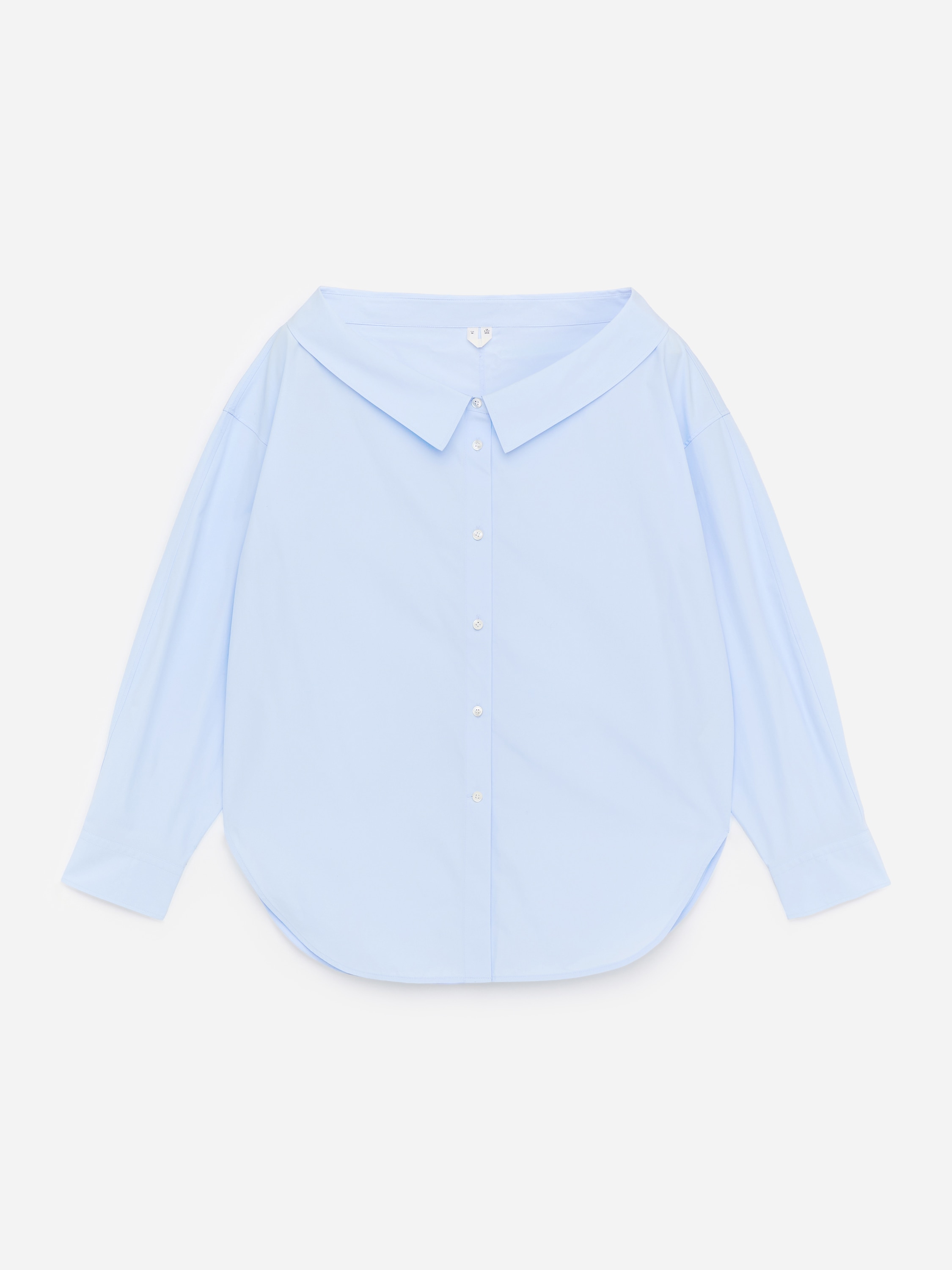 Bluse mit weitem Ausschnitt - Blau