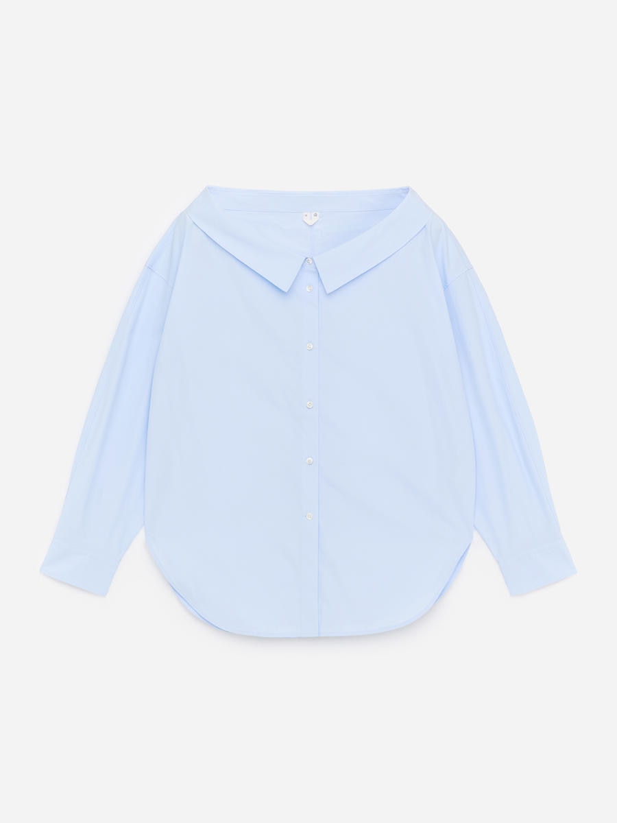 ARKET Women's  Open-Neck Blouse Blue,  size M