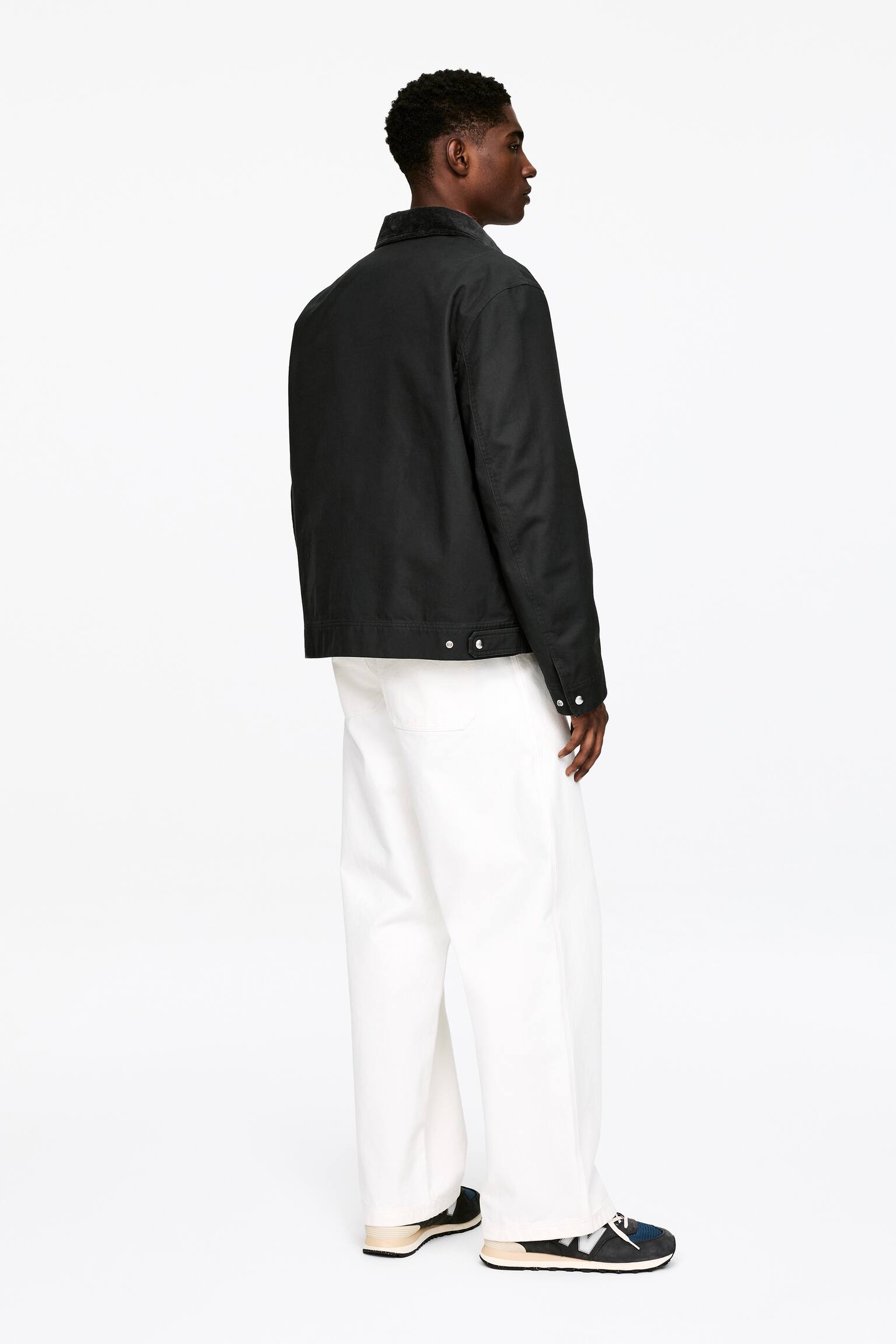 Veste en toile de coton - Noir/Bleu foncé - 7