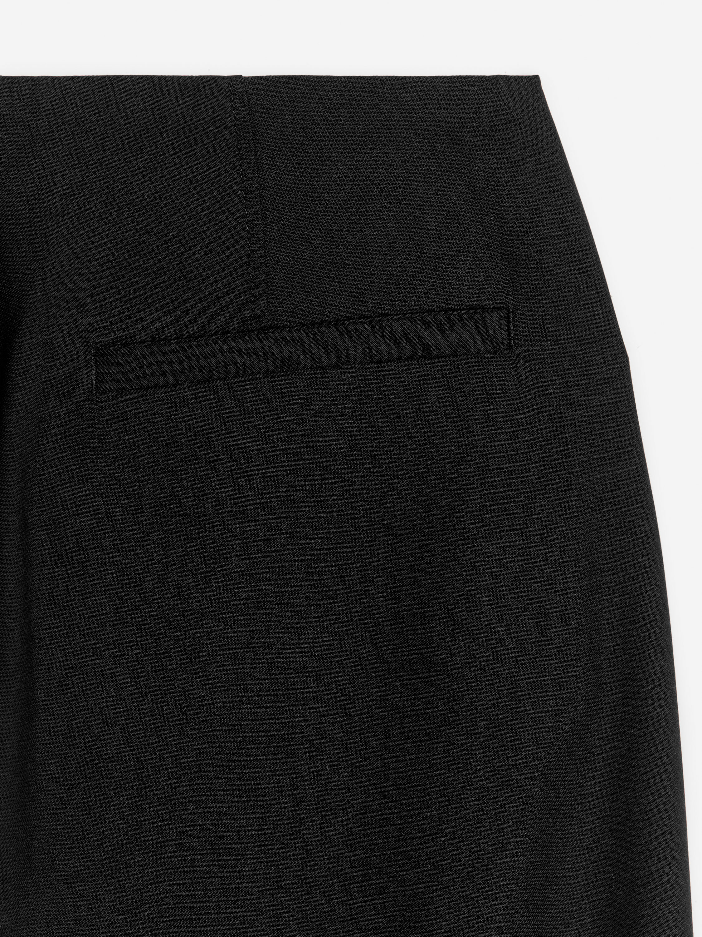 Wool Blend Twill Trousers - Black - Relaxed fit - Women - StillMedia/DescriptiveDetail - 1