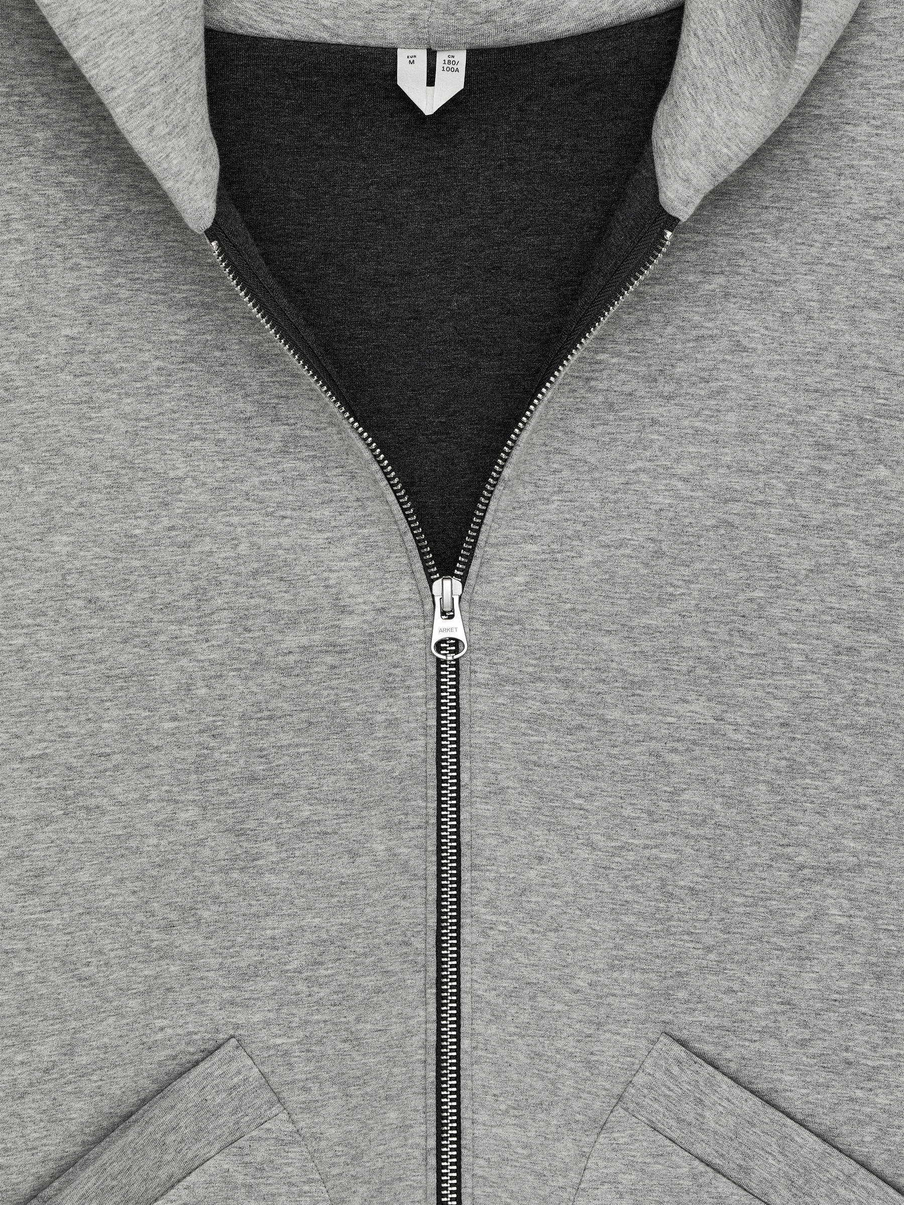 Scuba Zip Hoodie - Grey Melange - Relaxed fit - Men - StillMedia/DescriptiveStillLife - 1