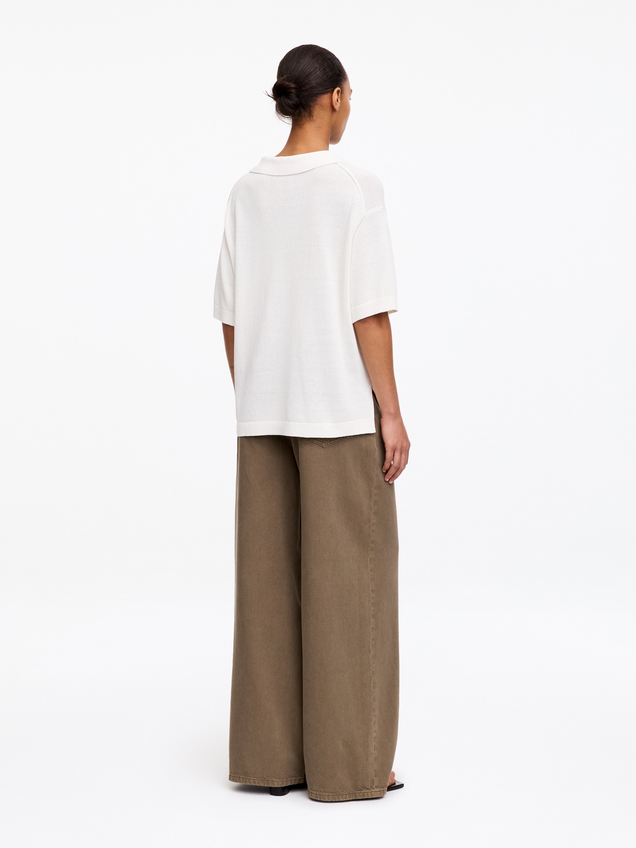 Weite Hose - Dunkles Graubraun - Regular Fit - Damen - StillMedia/Lookbook - 2