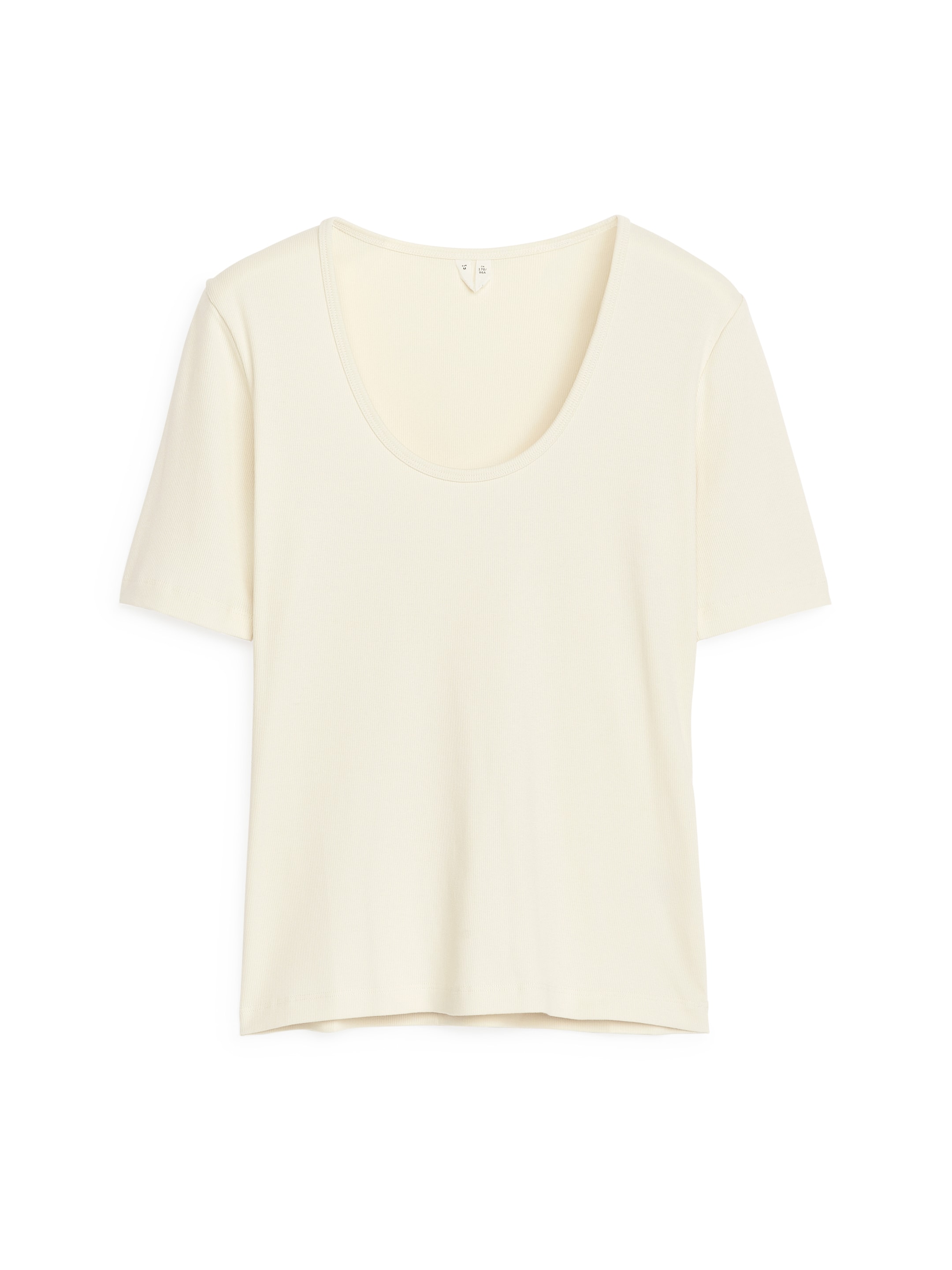 T-shirt à encolure dégagée - Blanc cassé - Slim fit - Femme - StillMedia/DescriptiveStillLife - 1