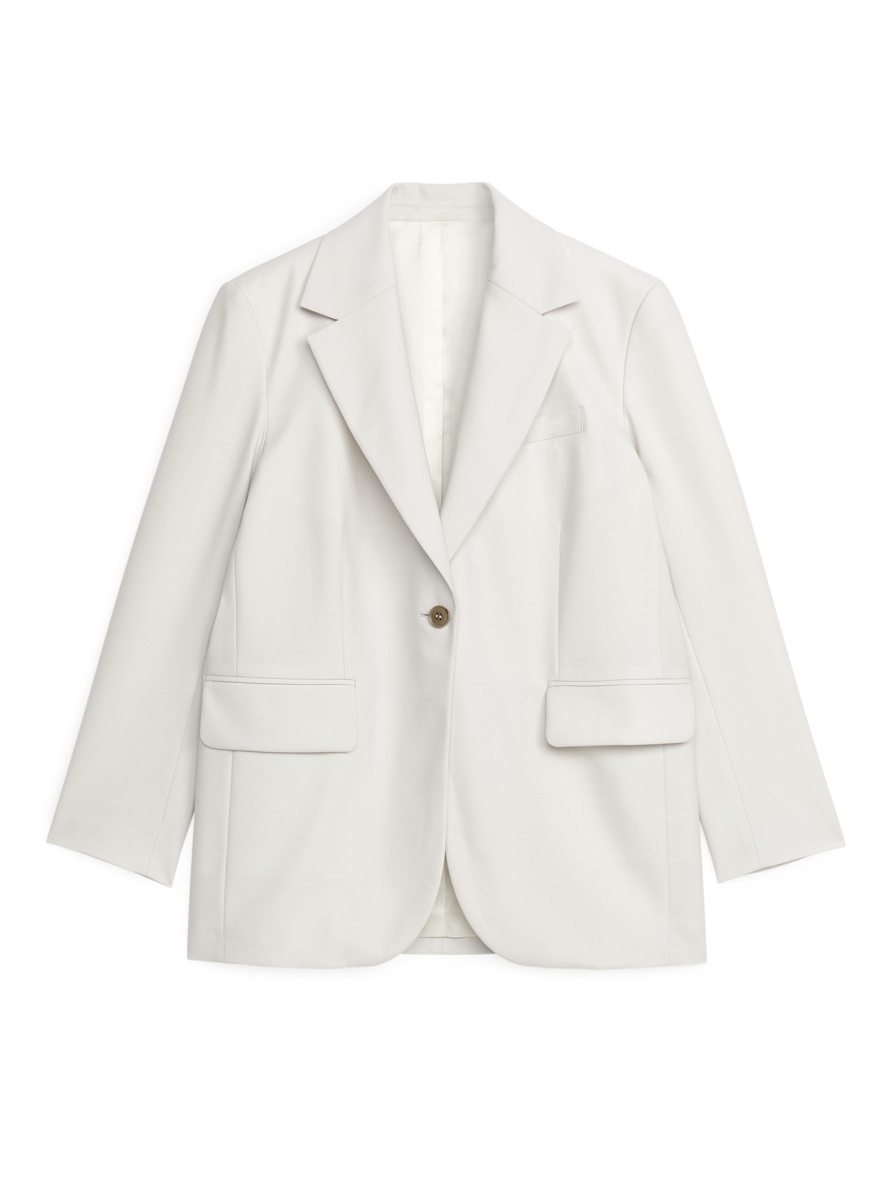 Blazer oversize en sarga de lana - Blanco roto - Oversized - Women - StillMedia/DescriptiveStillLife - 1