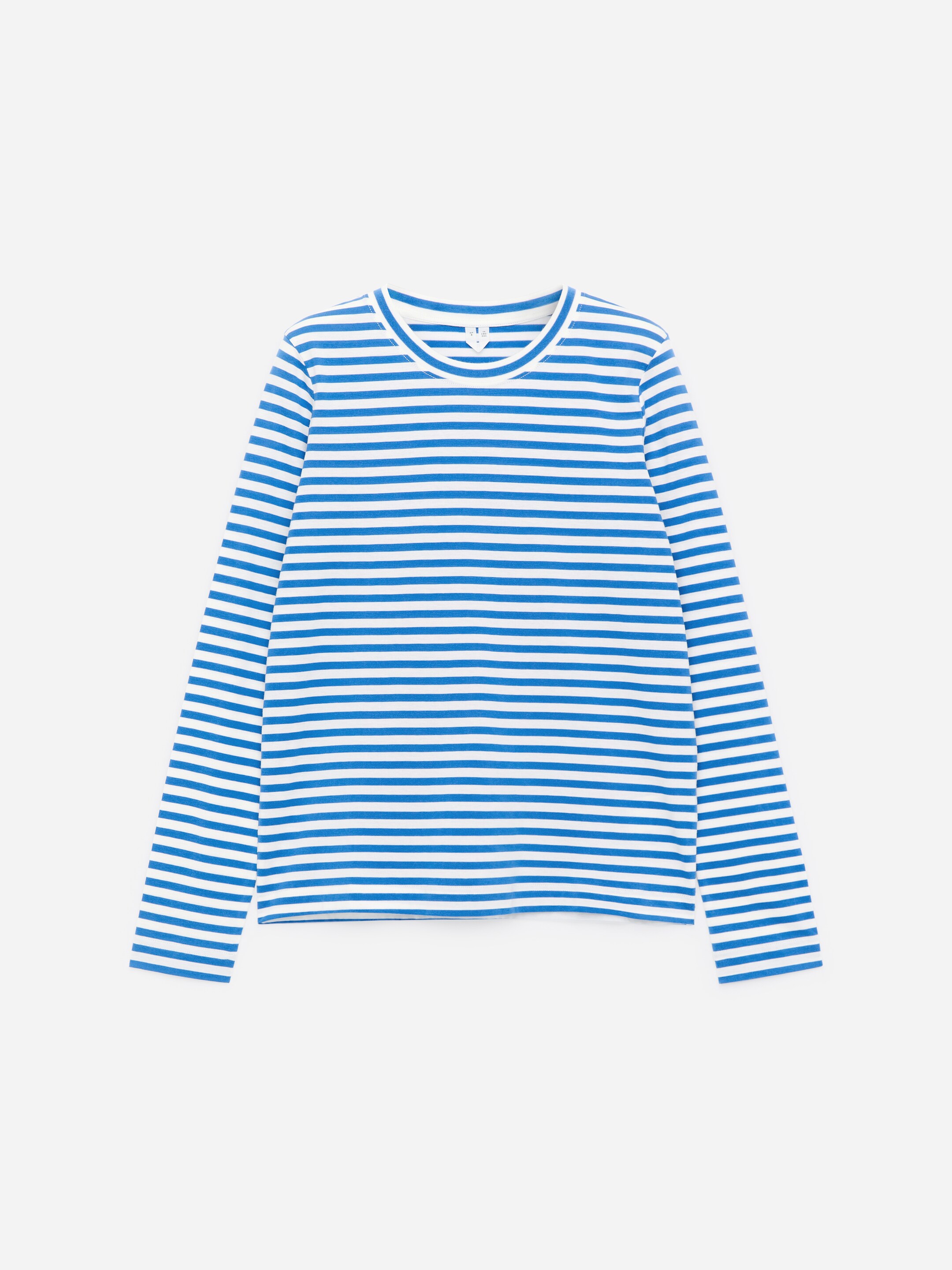 Se større billede: IRIS langærmet signatur-T-shirt - Lyseblå/hvid - DAME | H&M DK 1