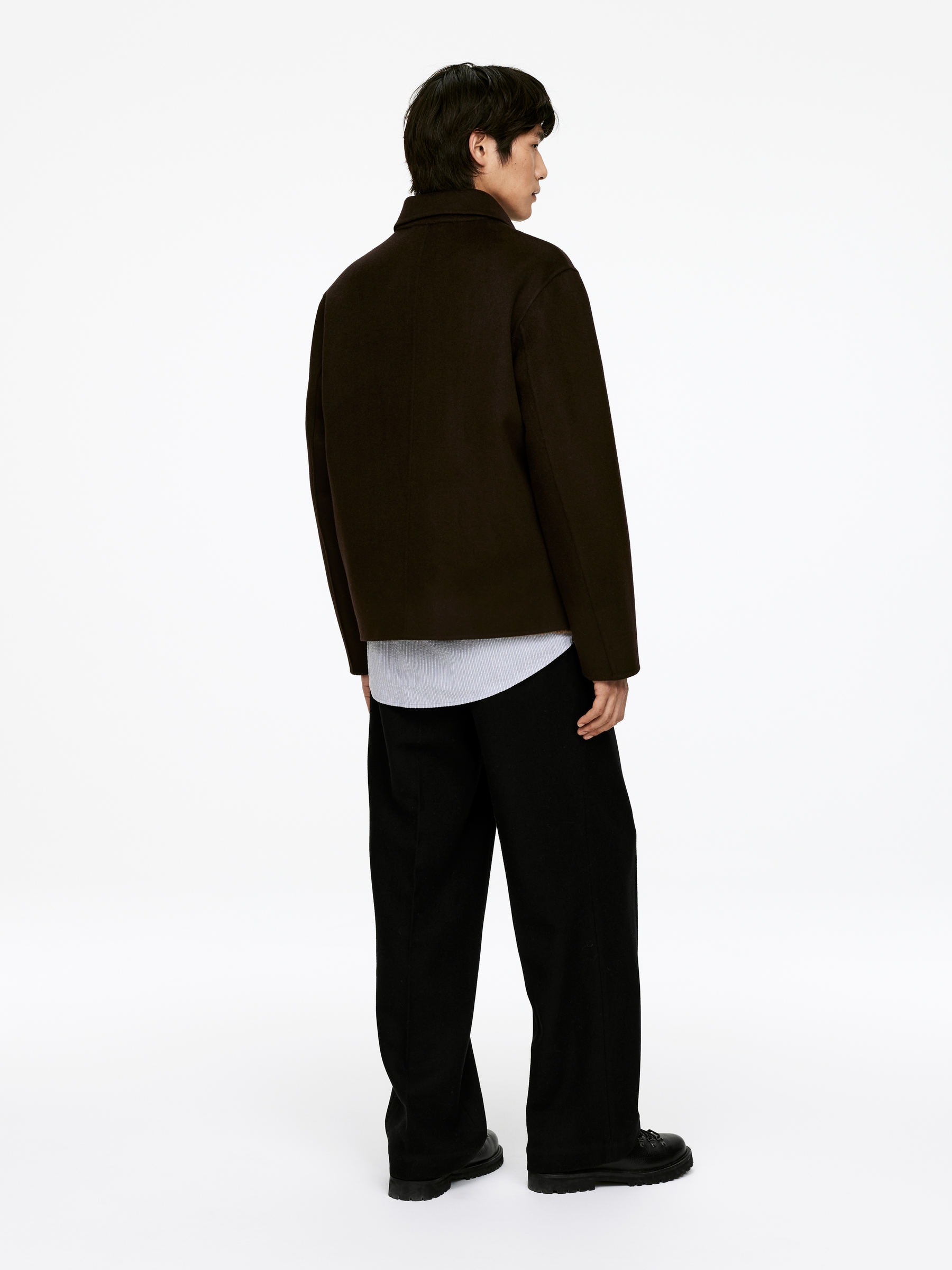 Double-Face Wool Blend Jacket - Brown - Regular fit - Men - StillMedia/Lookbook - 6