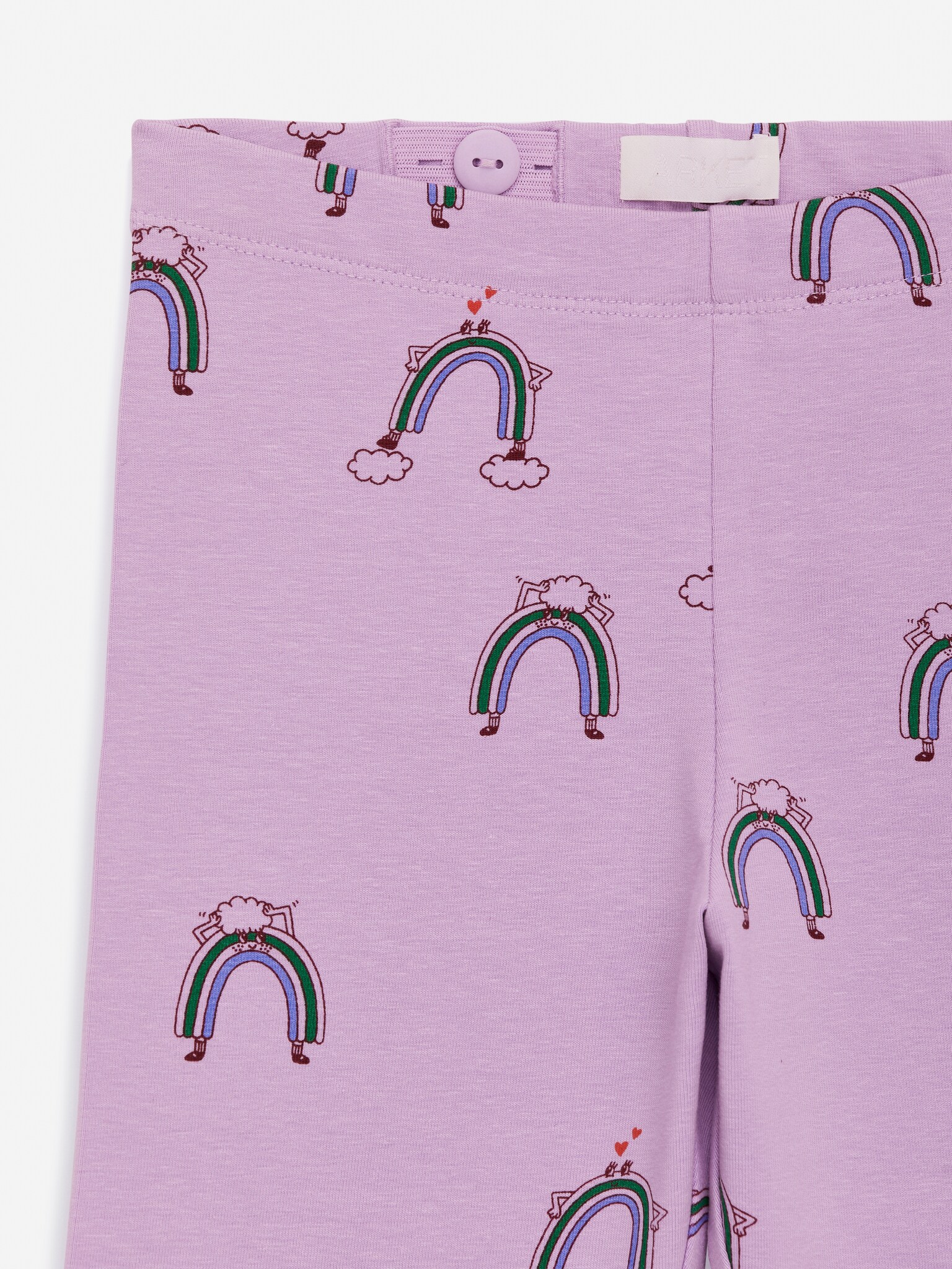 Printed Jersey Leggings - Lilac/Rainbow - 3