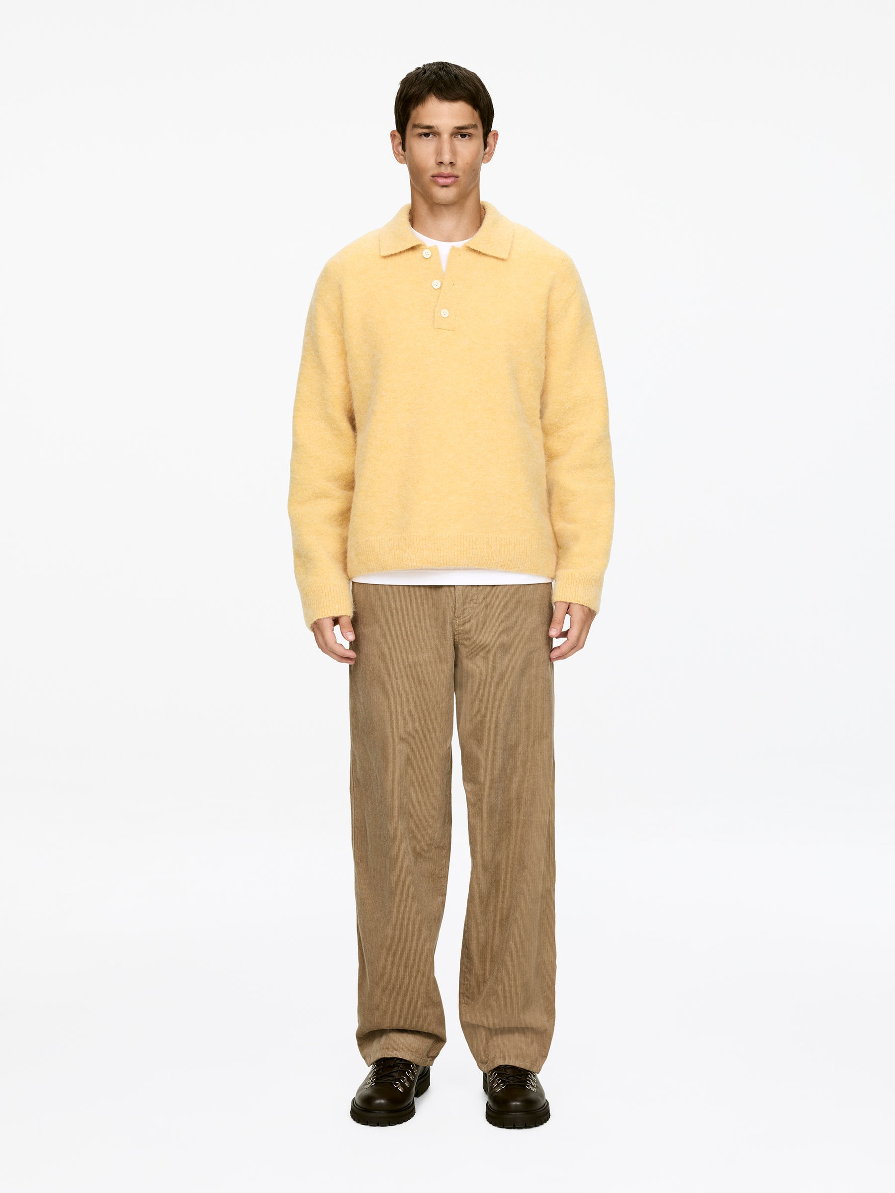 Relaxed Corduroy Trousers-#76654E-16685
