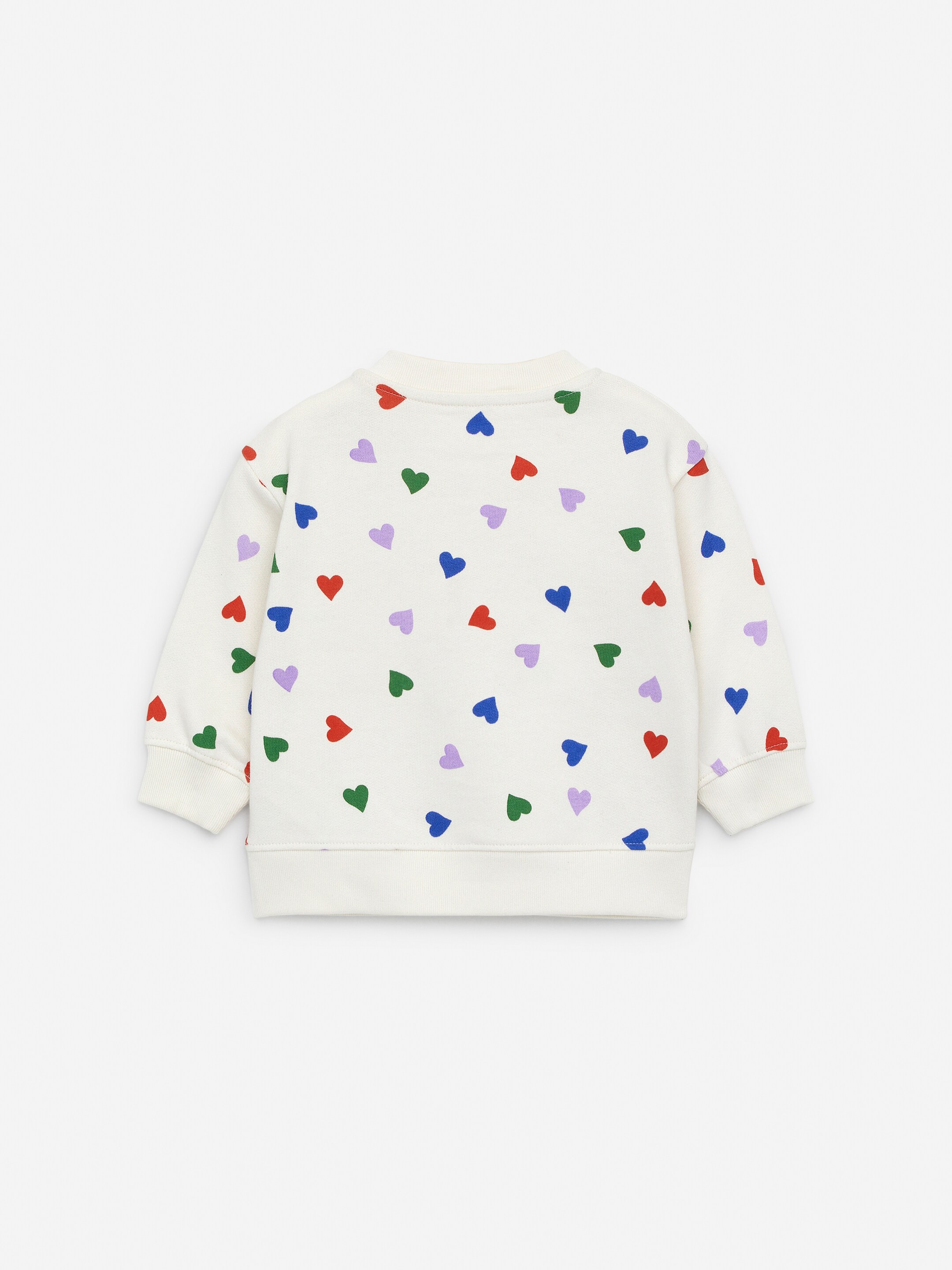 Visa större bild: Sweatshirt i bomull - Off-white/hjärtan - BARN | H&M SE 2