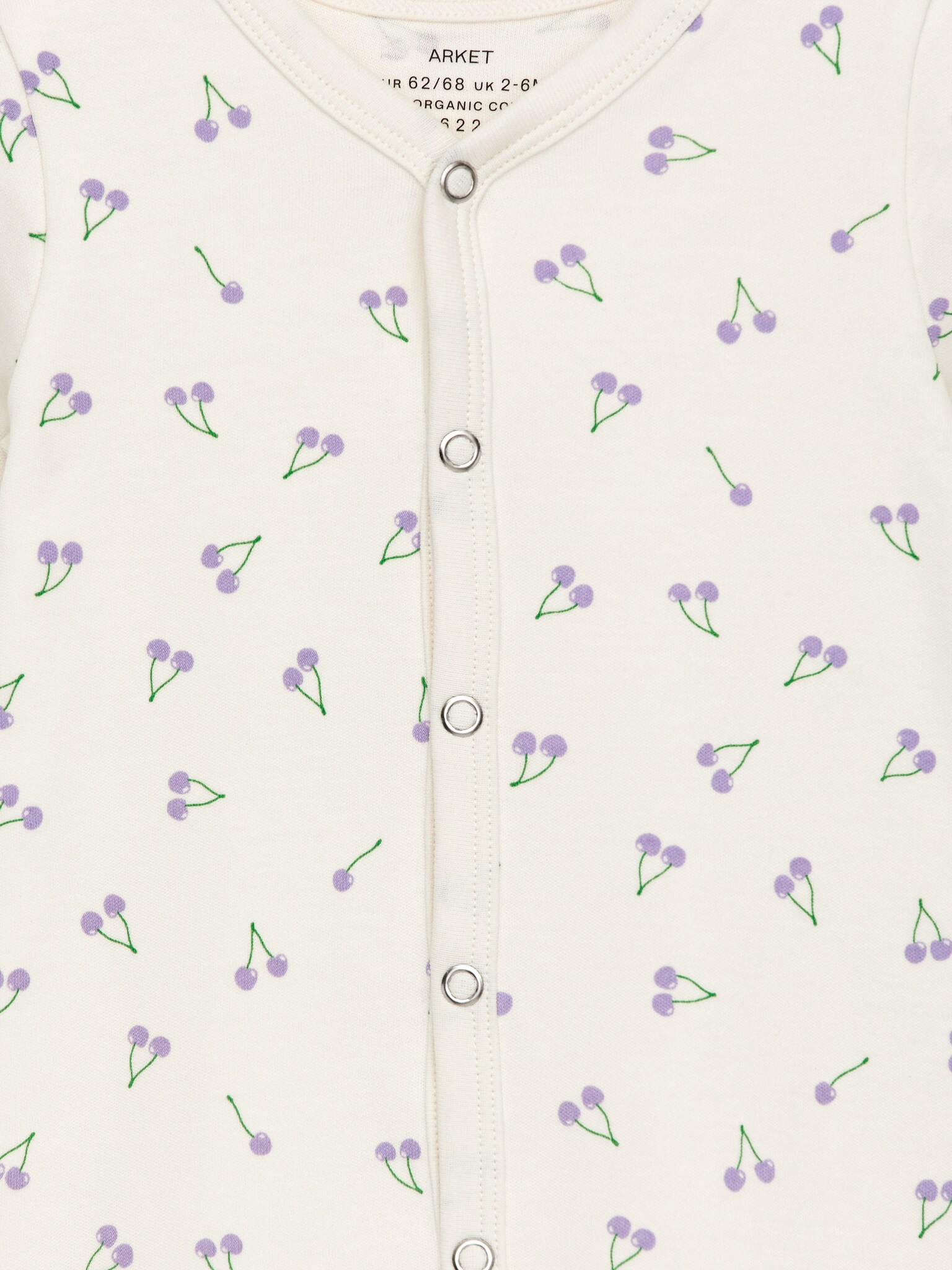 Pyjama tout-en-un - Blanc cassé/Cerises lilas - 2