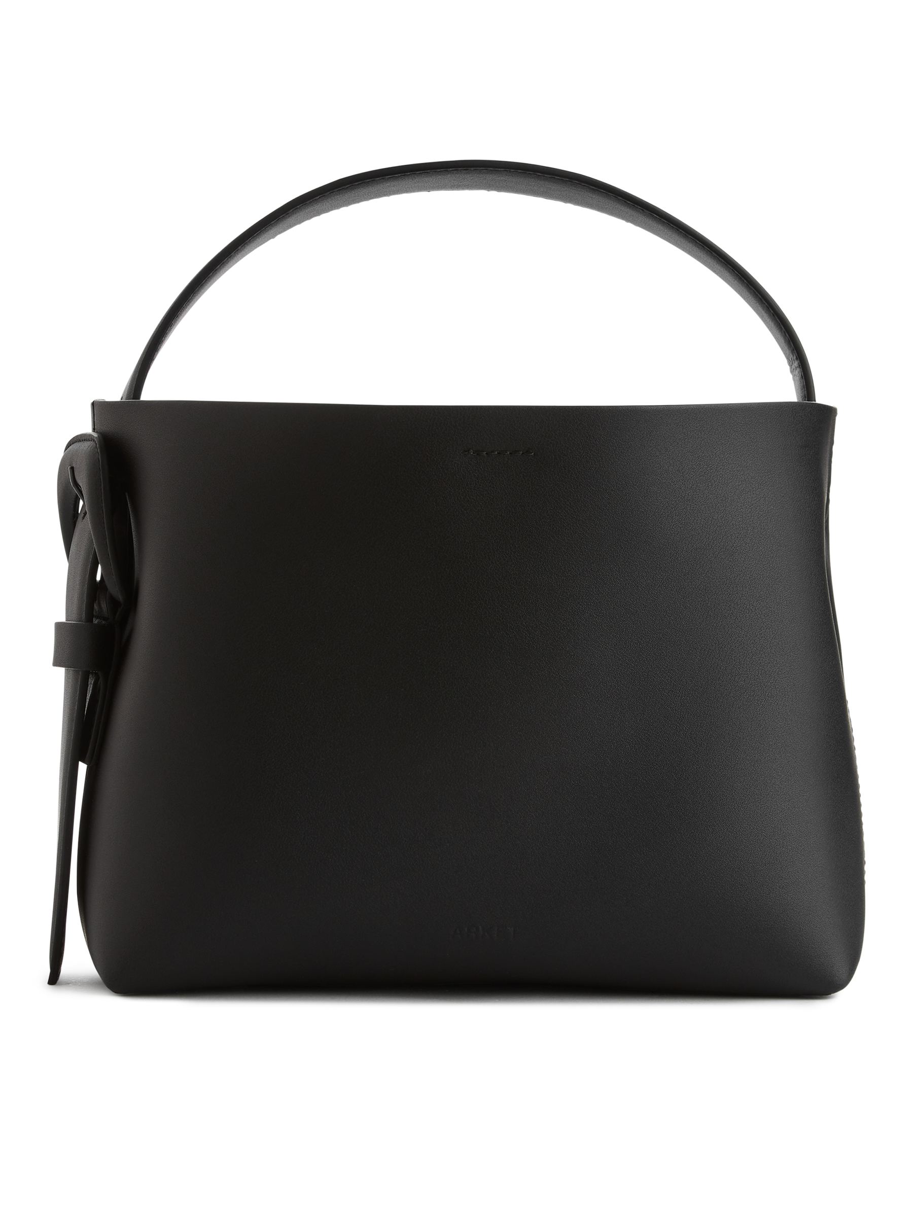 Axelremsväska i skinn - Svart - Women - StillMedia/DescriptiveStillLife - 1