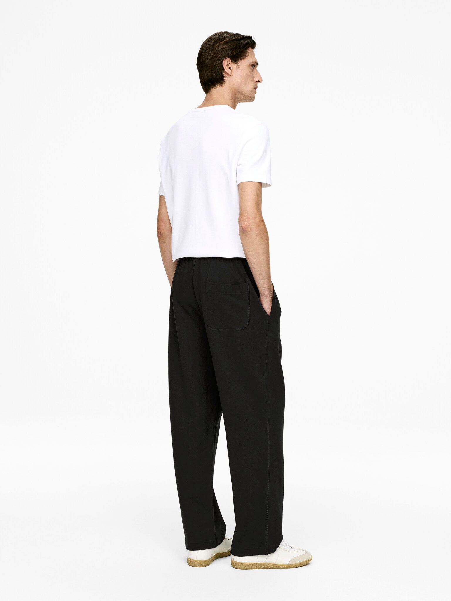 Pantalon de jogging en tissu éponge - Noir/Taupe foncé - 6