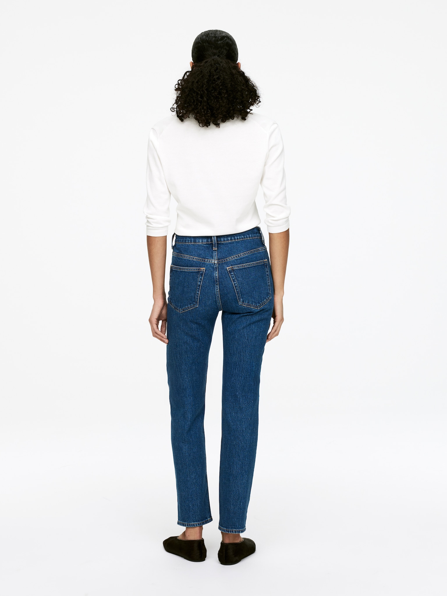 JADE Cropped Slim Jeans - Mittelblau/Schwarz/Weiß/Dunkelblau/Blau/Dunkelblau - 5