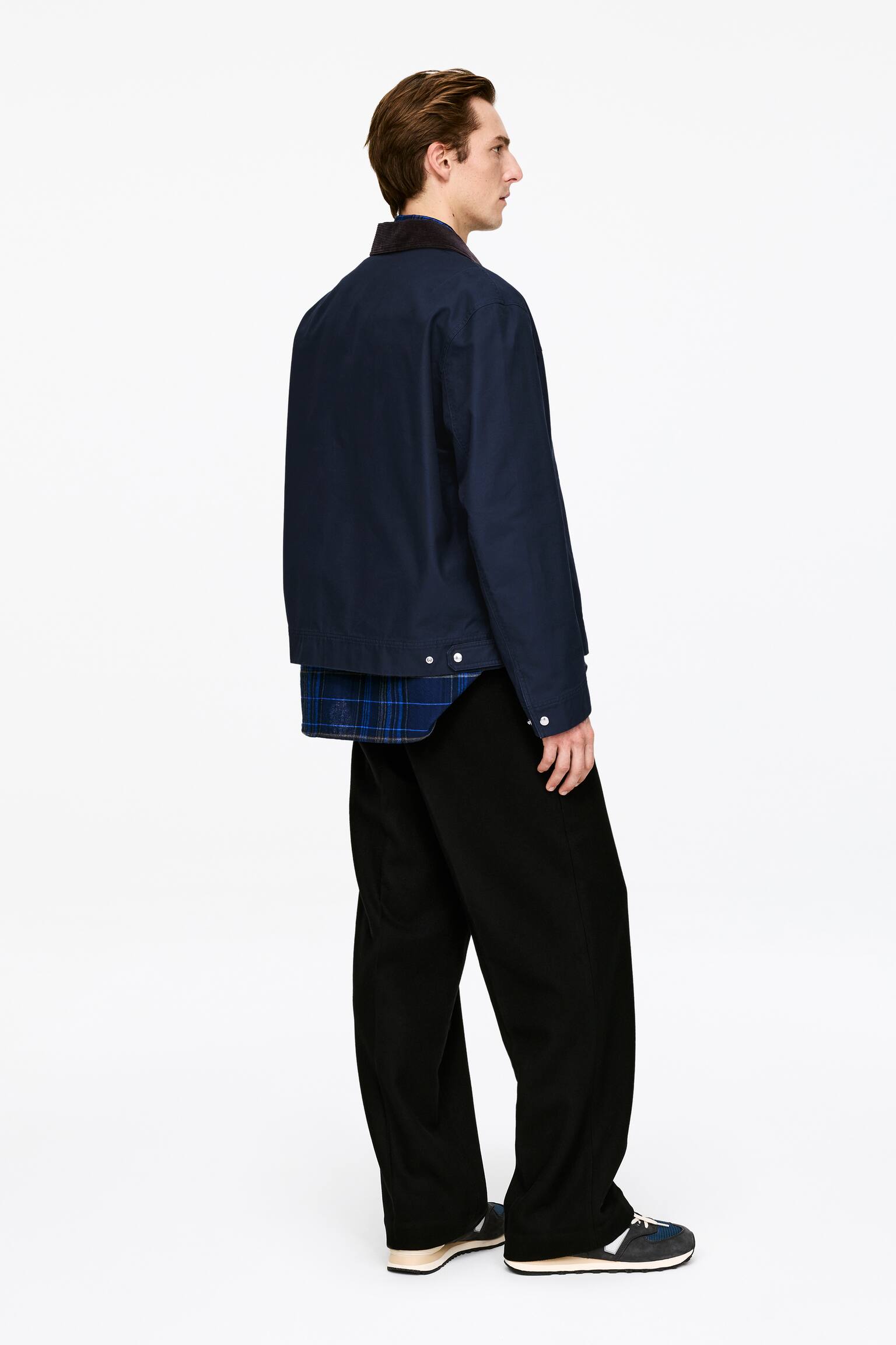 Veste en toile de coton - Bleu foncé/Noir - 6