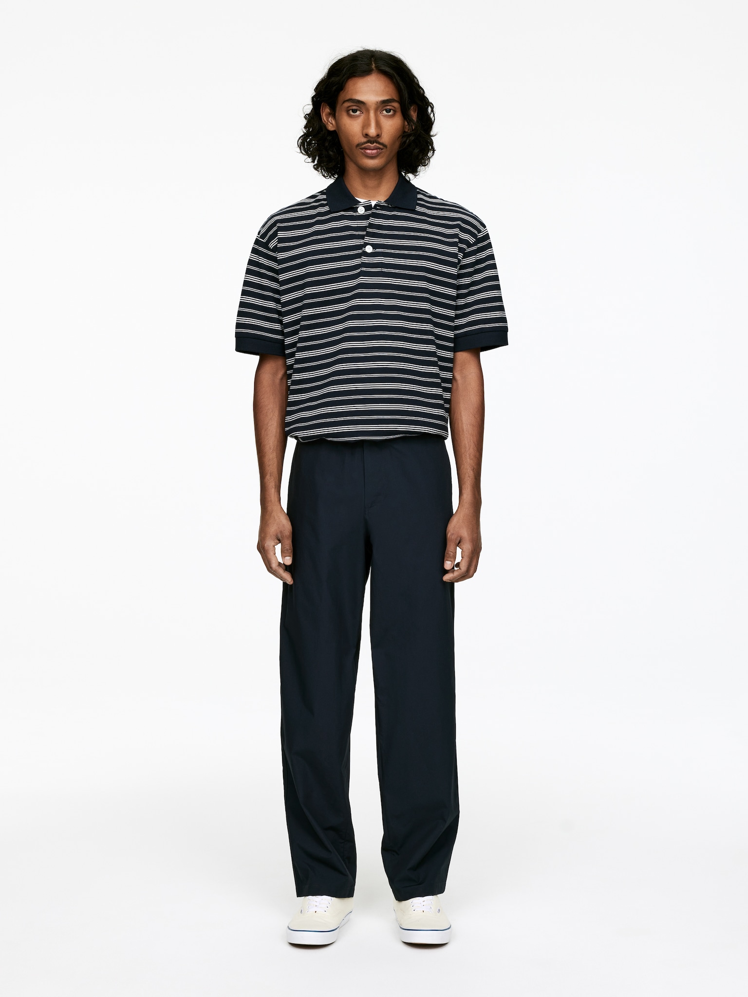 Poplin Trousers - Dark Blue/Mole