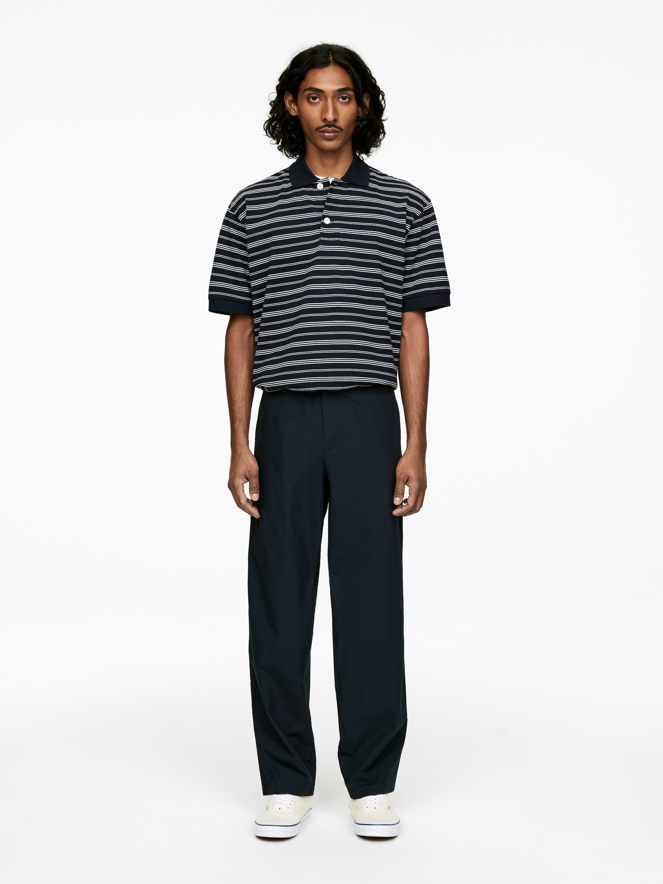 Visa större bild: Byxa i poplin - Mörkblå - HERR | H&M SE 1