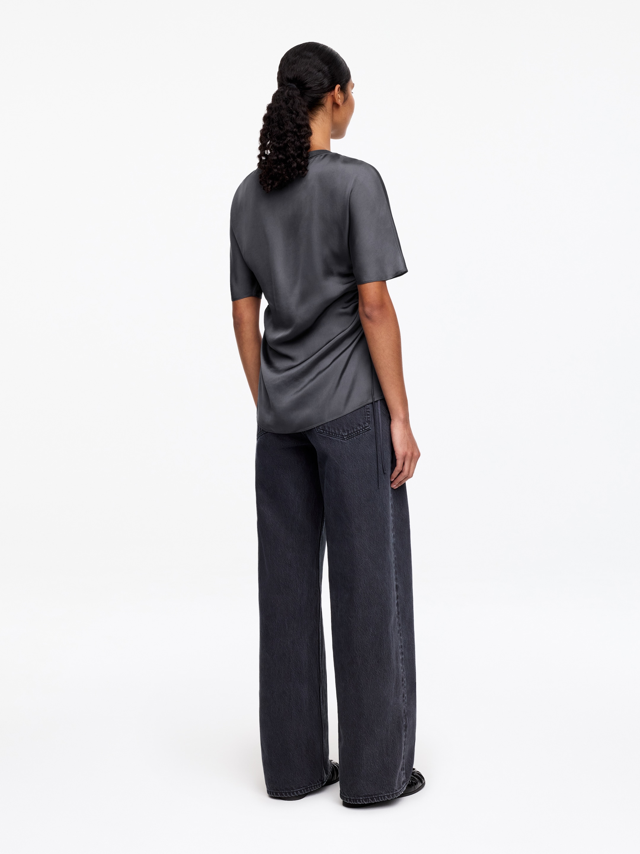 Drawstring Top - Black - Regular fit - Women - StillMedia/Lookbook - 5