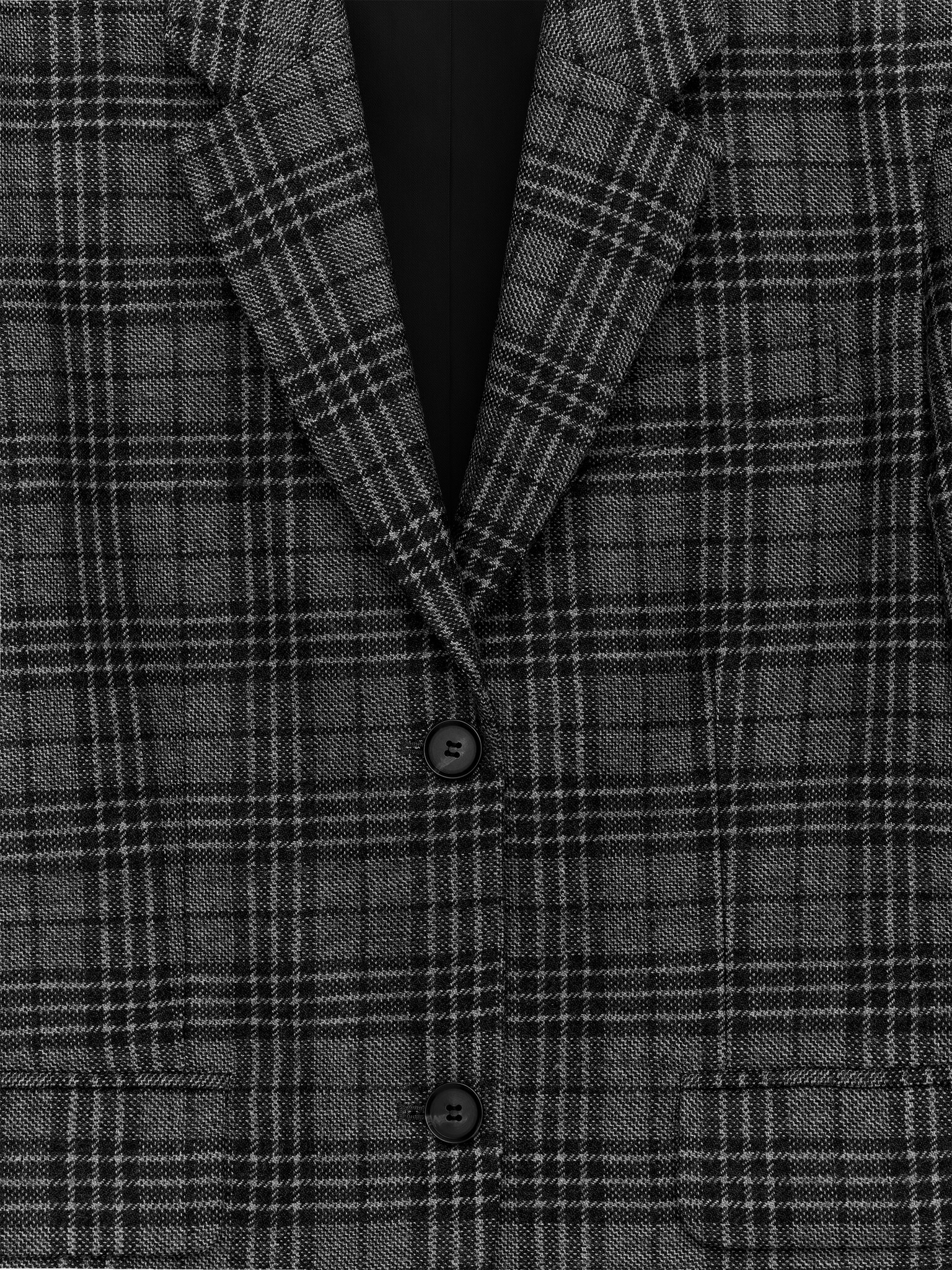 Blazer décontracté - Noir/Carreaux - 3