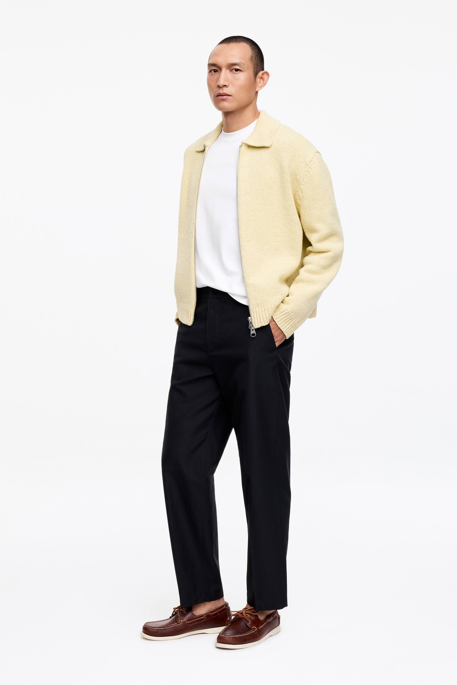 Regular interlock T-shirt - Vit/Svart - 5