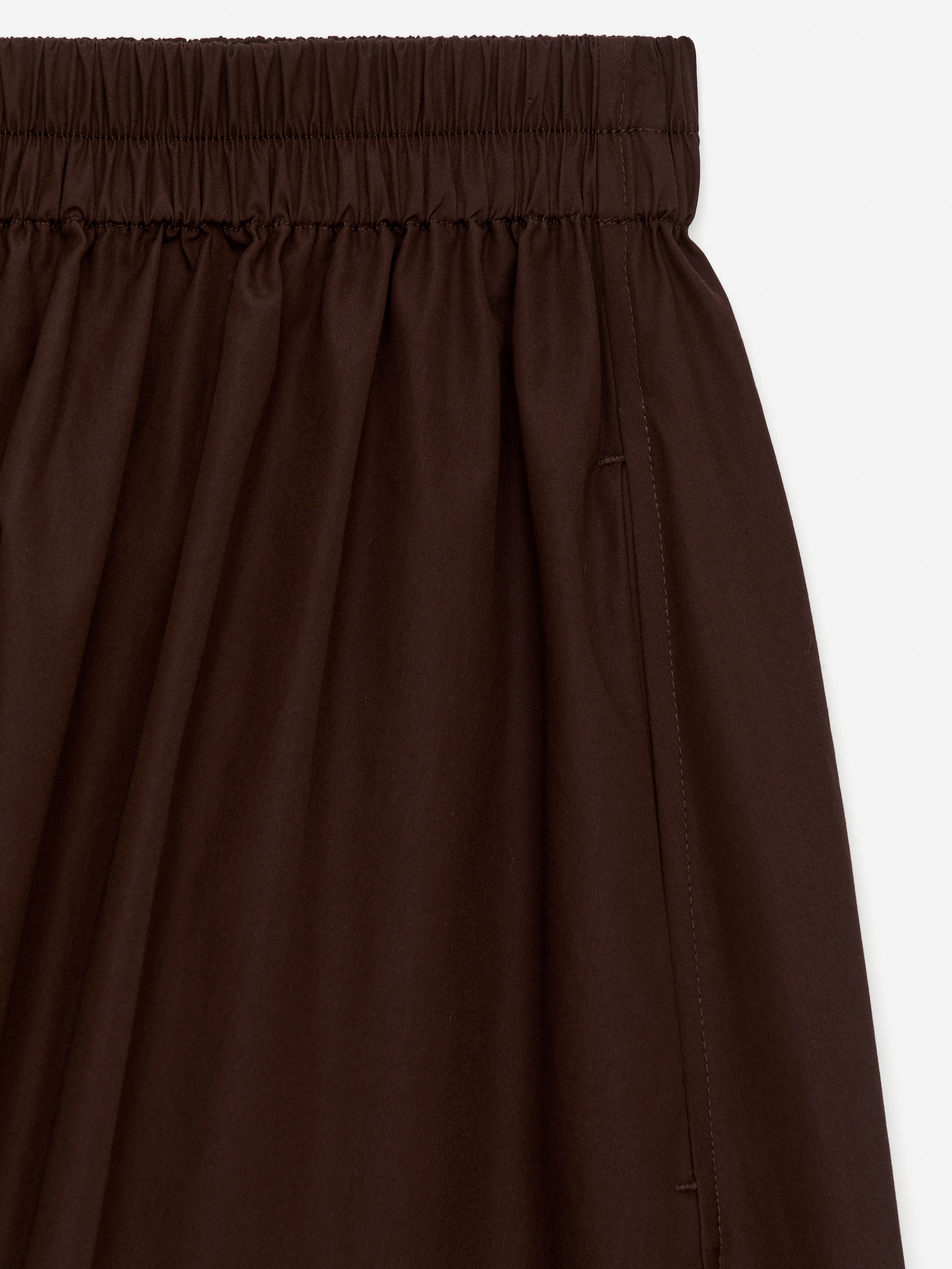 Cotton Poplin Skirt - Dark Brown - Regular fit - Women - StillMedia/DescriptiveDetail - 2