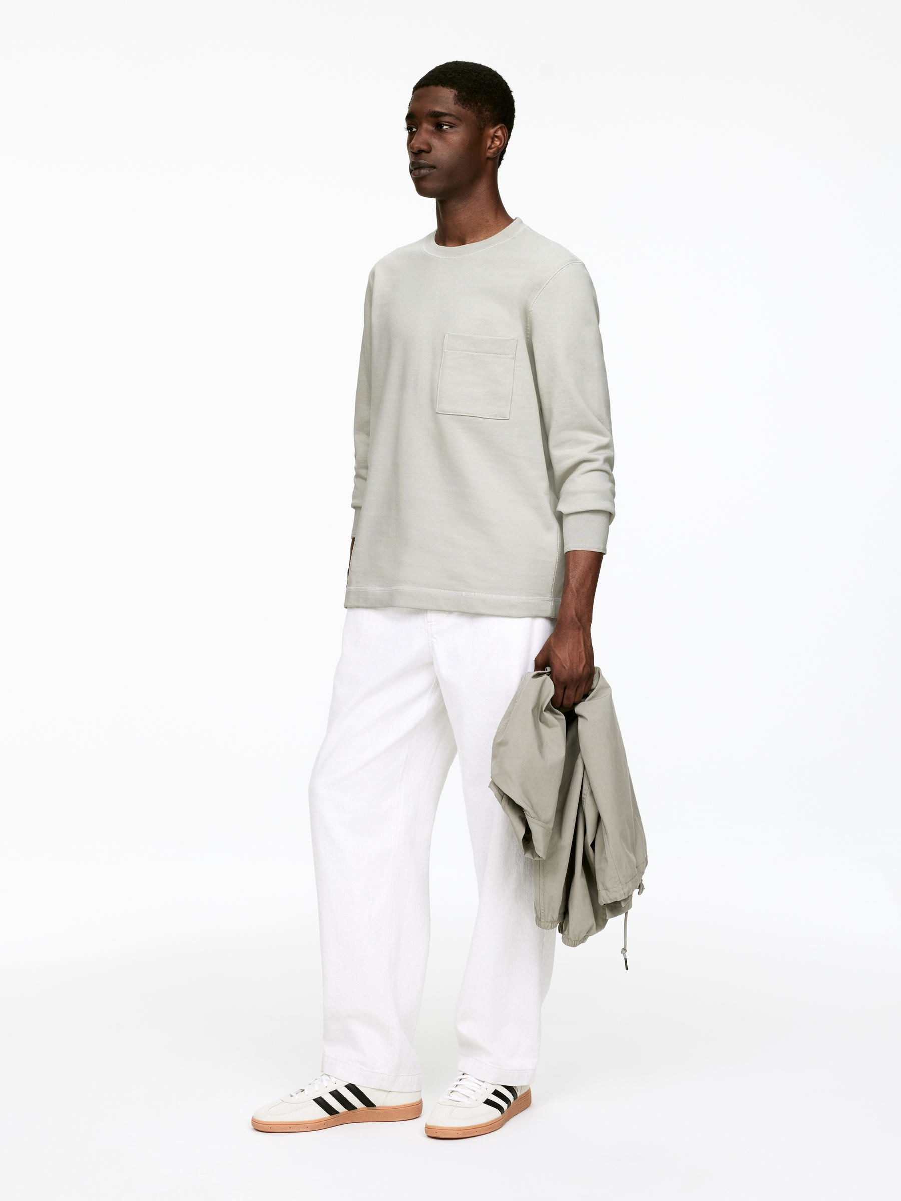 Straight-Cut Sweatshirt - Light Mole - Regular fit - Men - StillMedia/Lookbook - 5