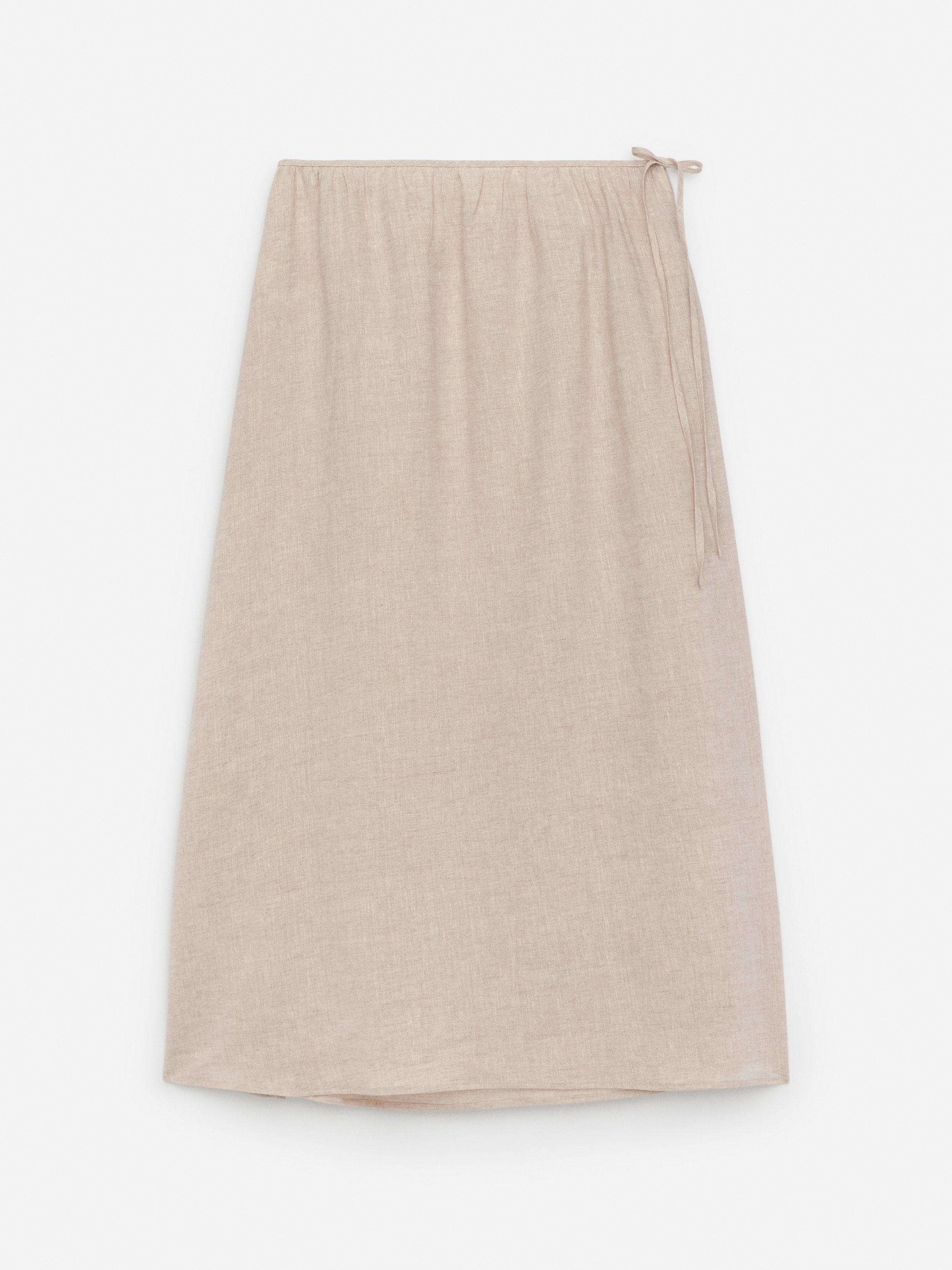 Linen Wrap Skirt - Bézs