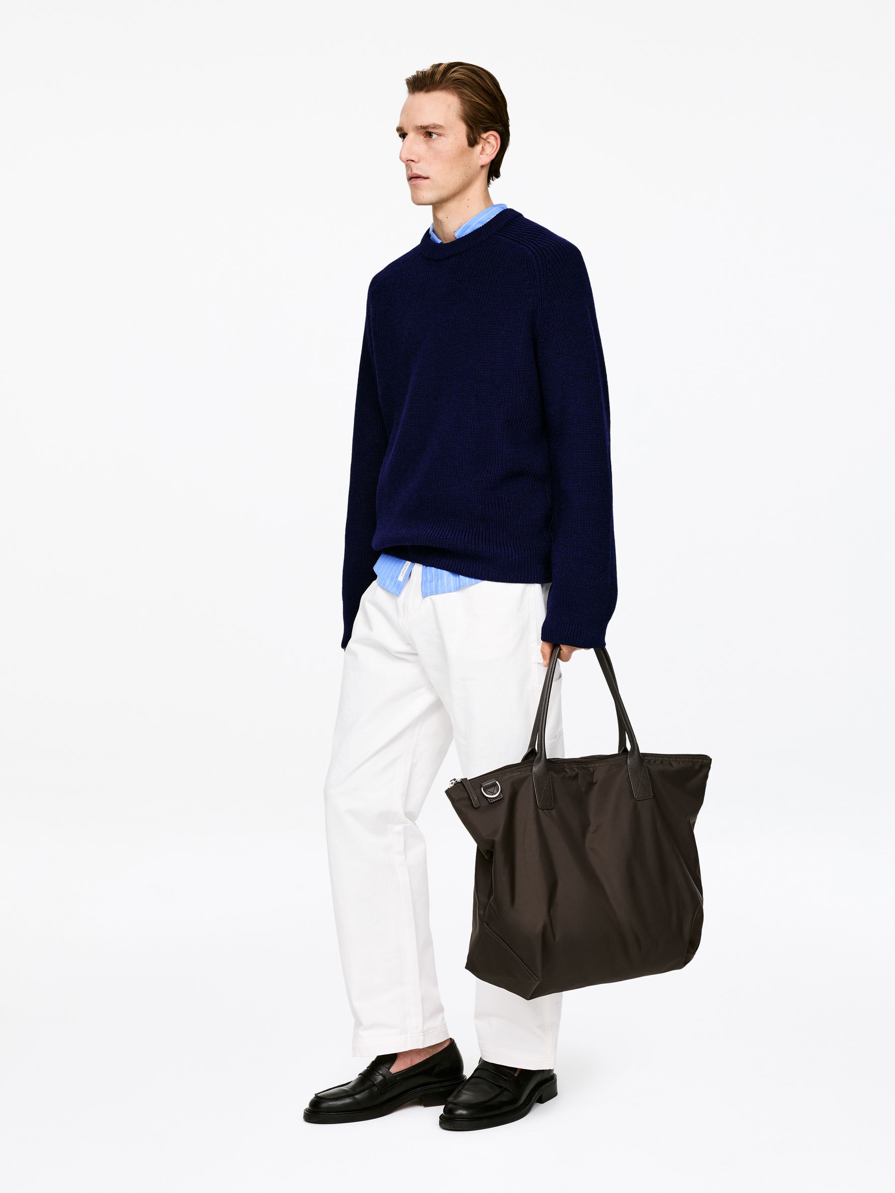 Relaxed Wool Jumper - Dark Blue - Relaxed fit - Men - StillMedia/Lookbook - 4